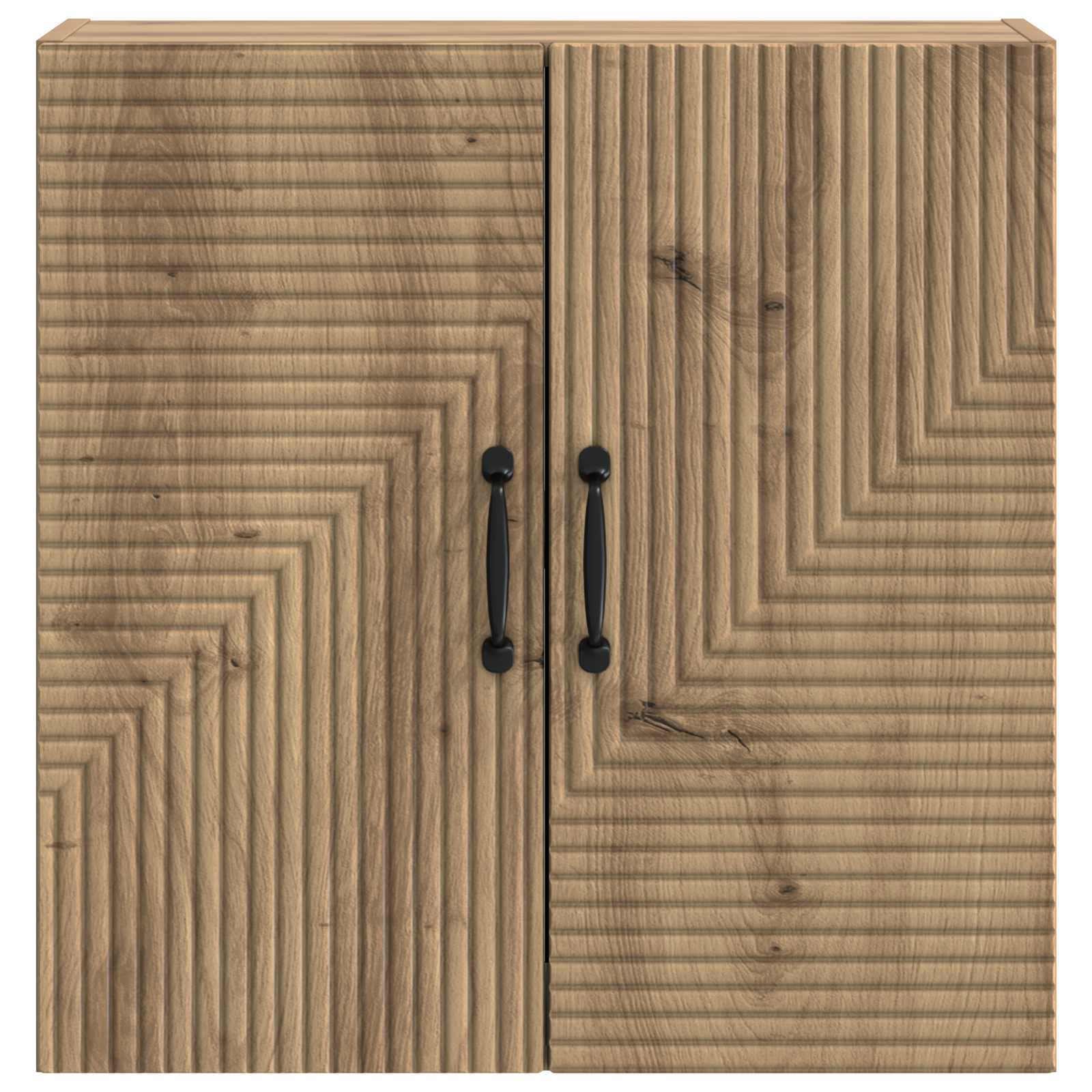 Wandkast Artisanaal eiken 59 x 31 x 60 cm Bewerkt hout is nu te koop bij PeponiXL, paradijselijk wonen!