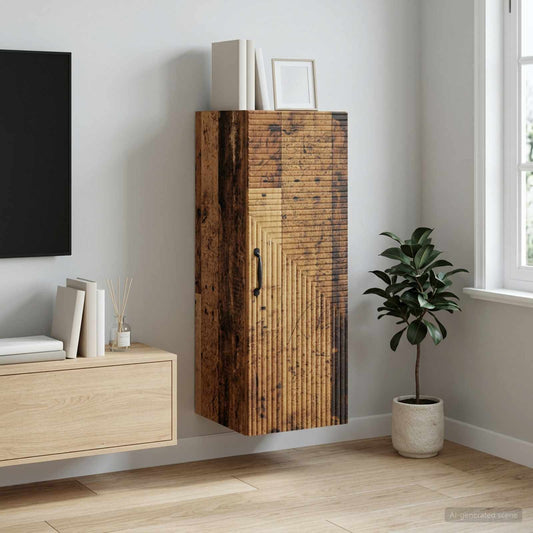 Wandkast Oud hout 33 x 34,5 x 90 cm Bewerkt hout is nu te koop bij PeponiXL, paradijselijk wonen!