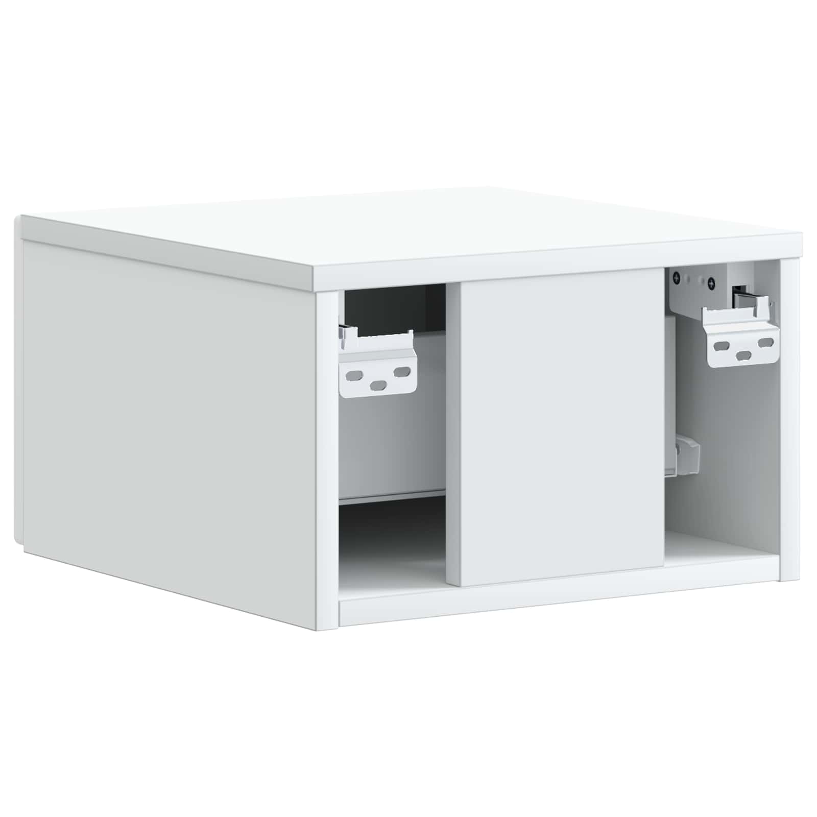 Wandbeugel Bedkast met lade Wit 34,5 x 33 x 20 cm Bewerkt hout is nu te koop bij PeponiXL, paradijselijk wonen!