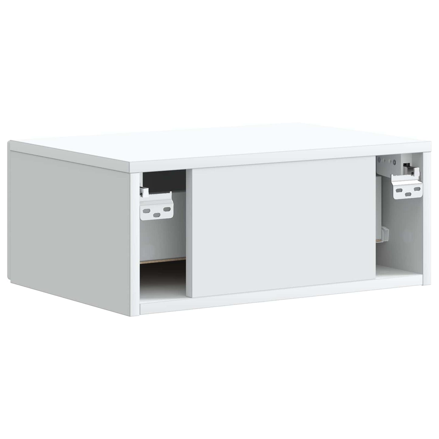 Wandbeugel Bedkast met lade Wit 49 x 34,5 x 20 cm Bewerkt hout is nu te koop bij PeponiXL, paradijselijk wonen!