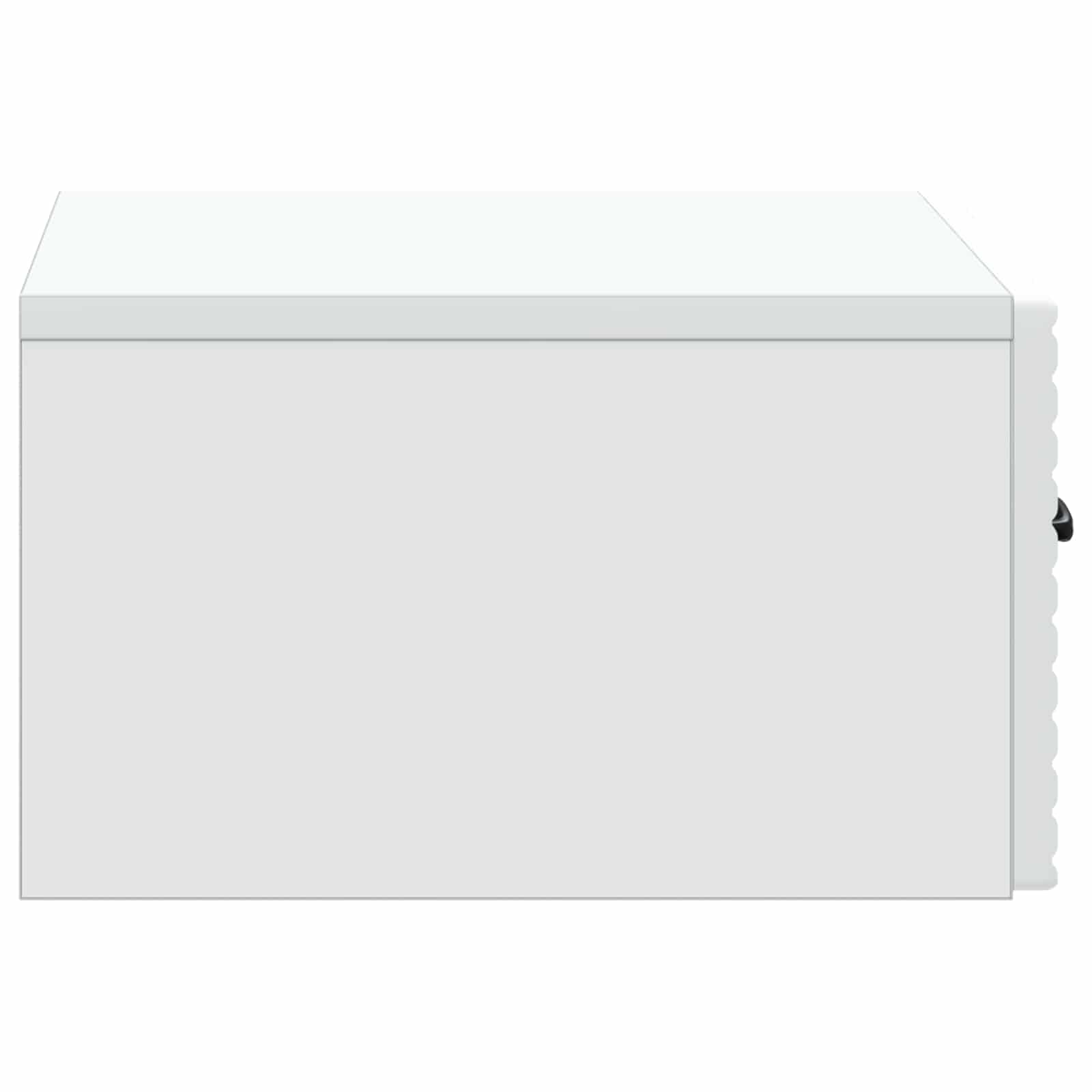 Wandbeugel Bedkast met lade Wit 49 x 34,5 x 20 cm Bewerkt hout is nu te koop bij PeponiXL, paradijselijk wonen!