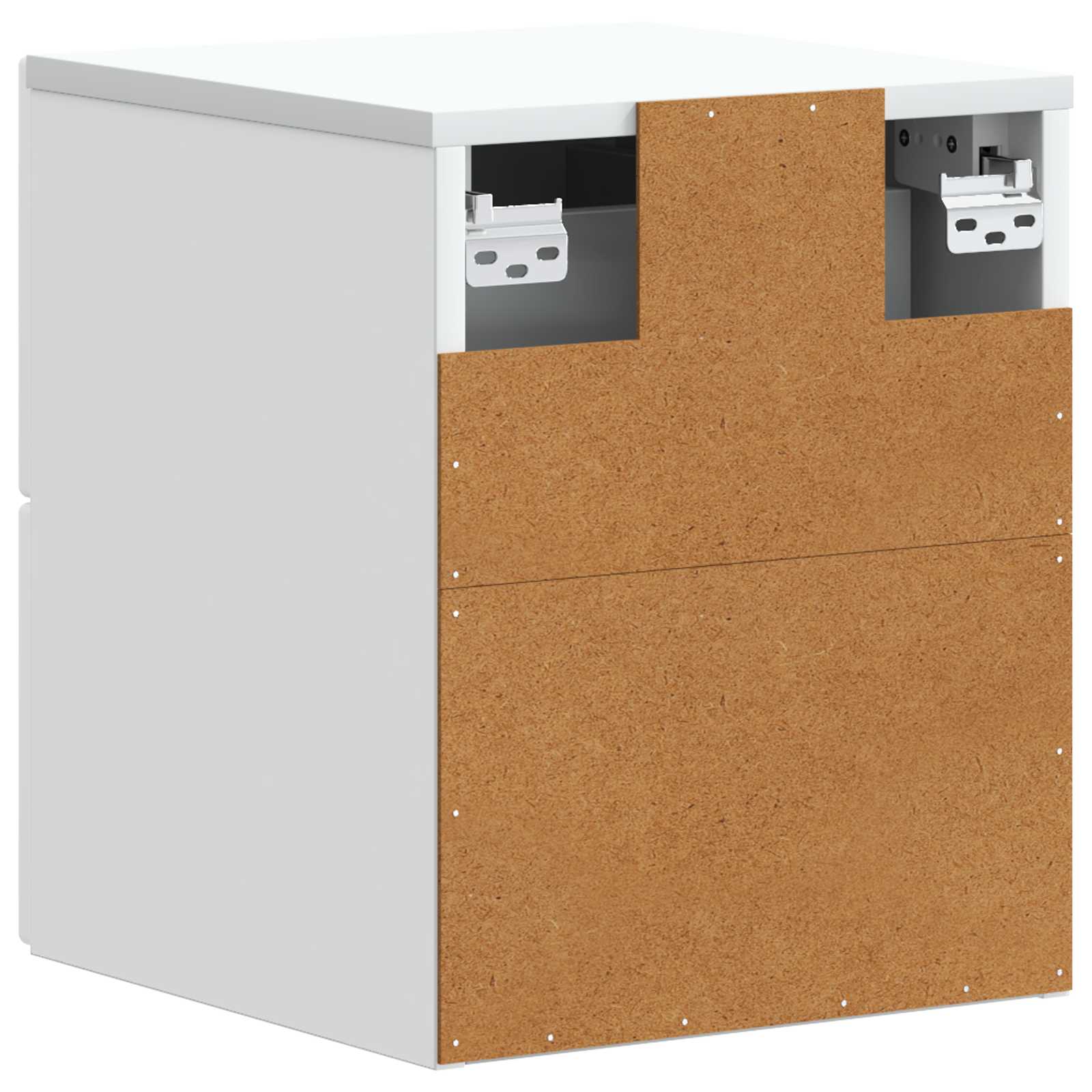 Wandbeugel Bedkast met lade Wit 34,5 x 33 x 40 cm Bewerkt hout is nu te koop bij PeponiXL, paradijselijk wonen!