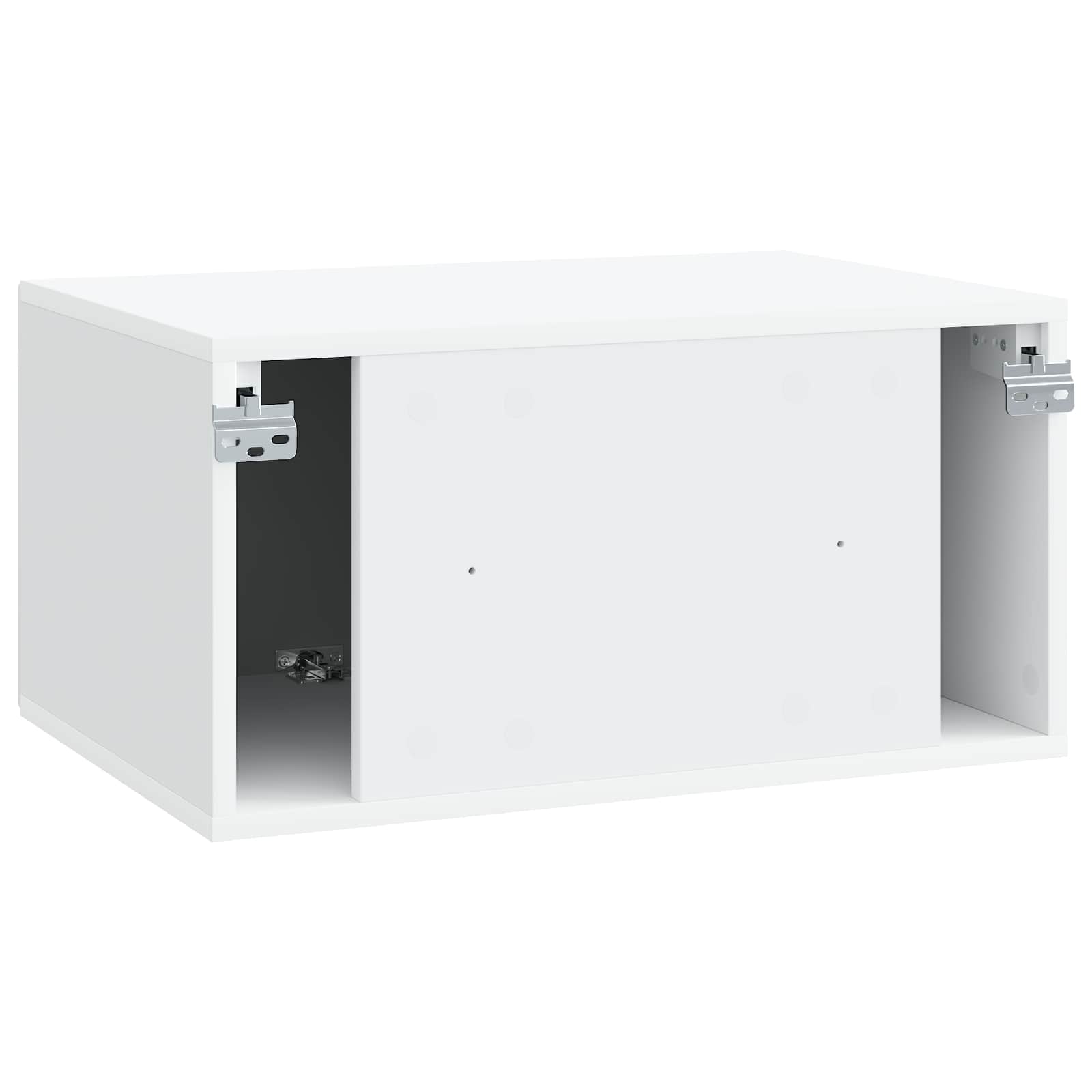 Wandbeugel TV-kast Wit 59,5 x 41 x 30 cm Bewerkt hout is nu te koop bij PeponiXL, paradijselijk wonen!