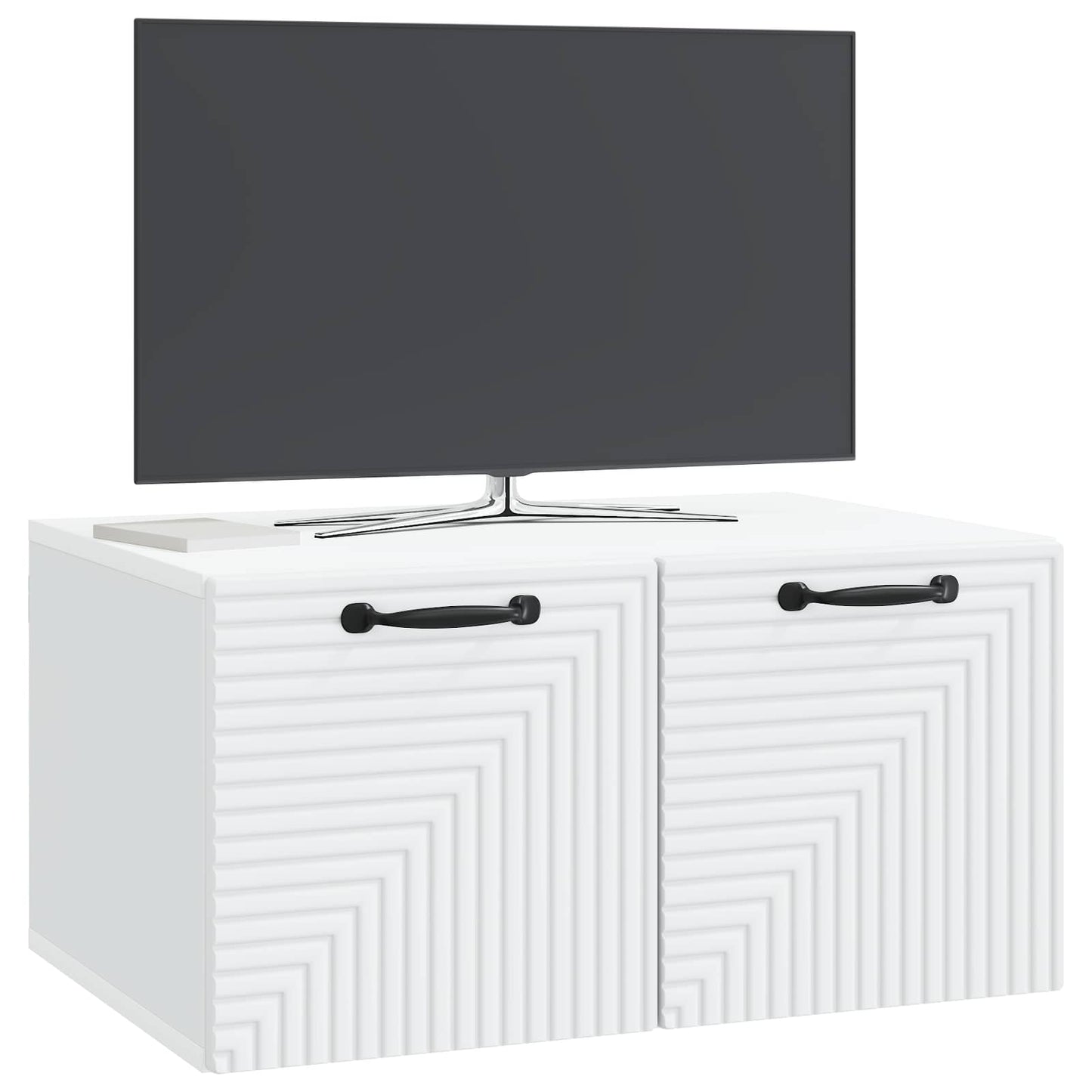 Wandbeugel TV-kast Wit 59,5 x 41 x 30 cm Bewerkt hout is nu te koop bij PeponiXL, paradijselijk wonen!