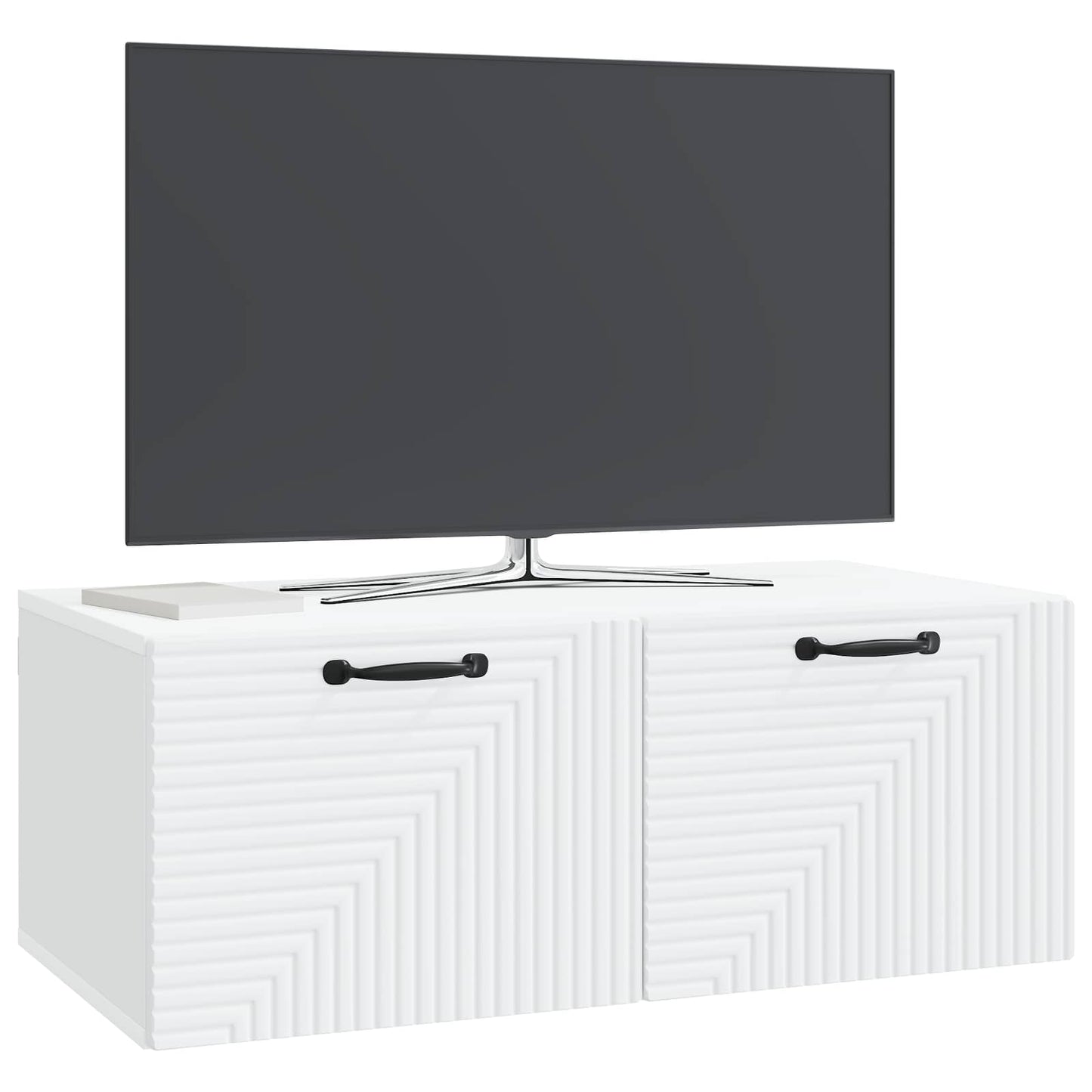 Wandbeugel TV-kast Wit 78,5 x 41 x 30 cm Bewerkt hout is nu te koop bij PeponiXL, paradijselijk wonen!