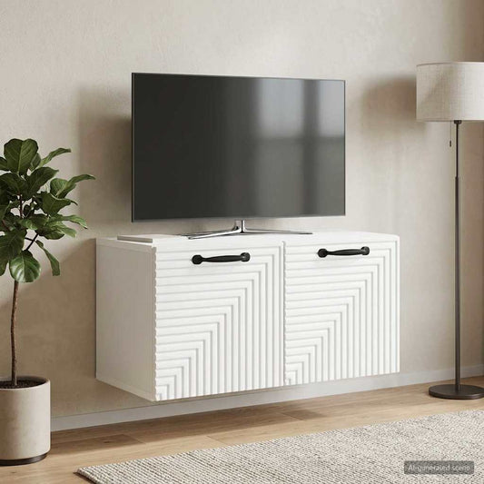 Wandbeugel TV-kast Wit 59,5 x 31 x 30 cm Bewerkt hout is nu te koop bij PeponiXL, paradijselijk wonen!
