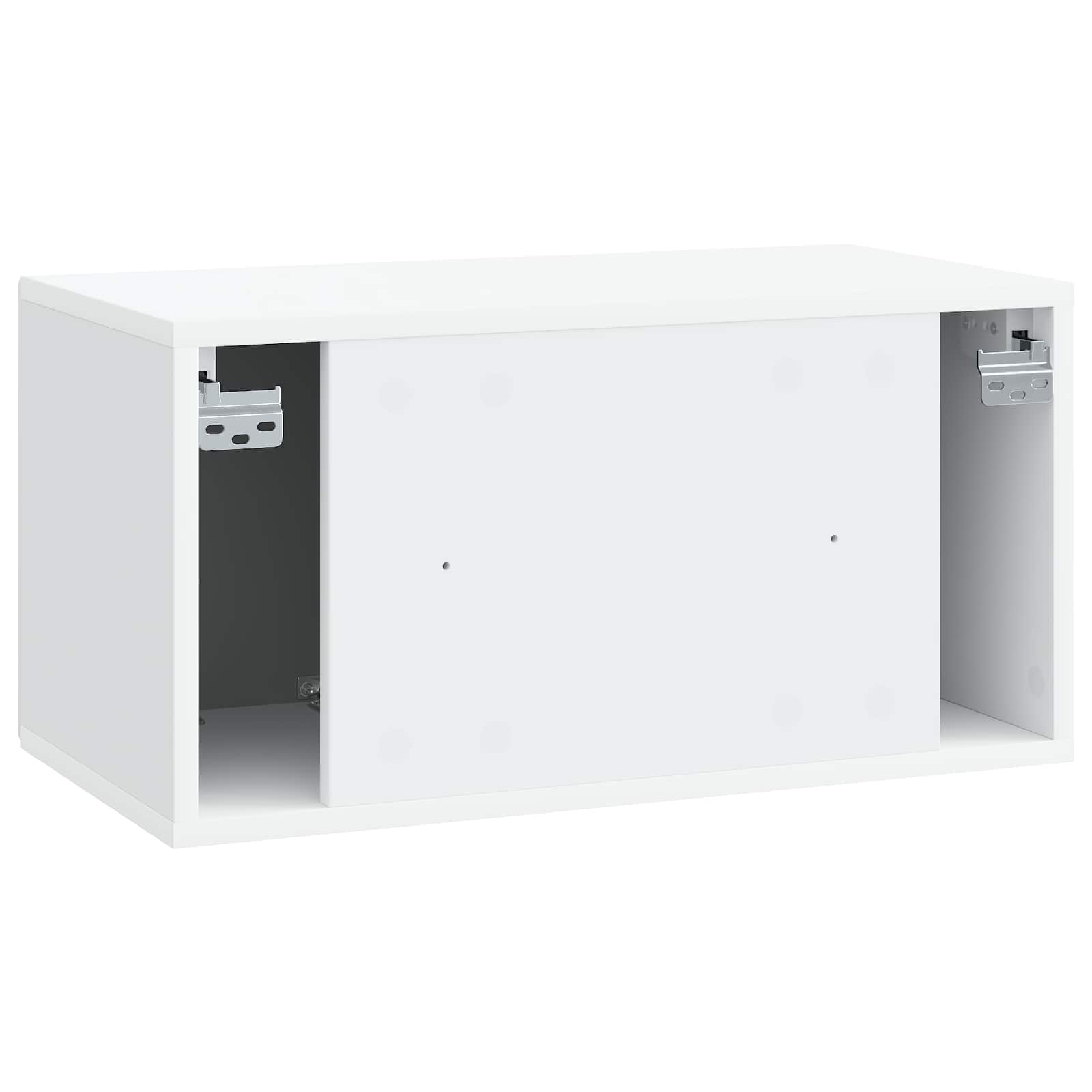 Wandbeugel TV-kast Wit 59,5 x 31 x 30 cm Bewerkt hout is nu te koop bij PeponiXL, paradijselijk wonen!