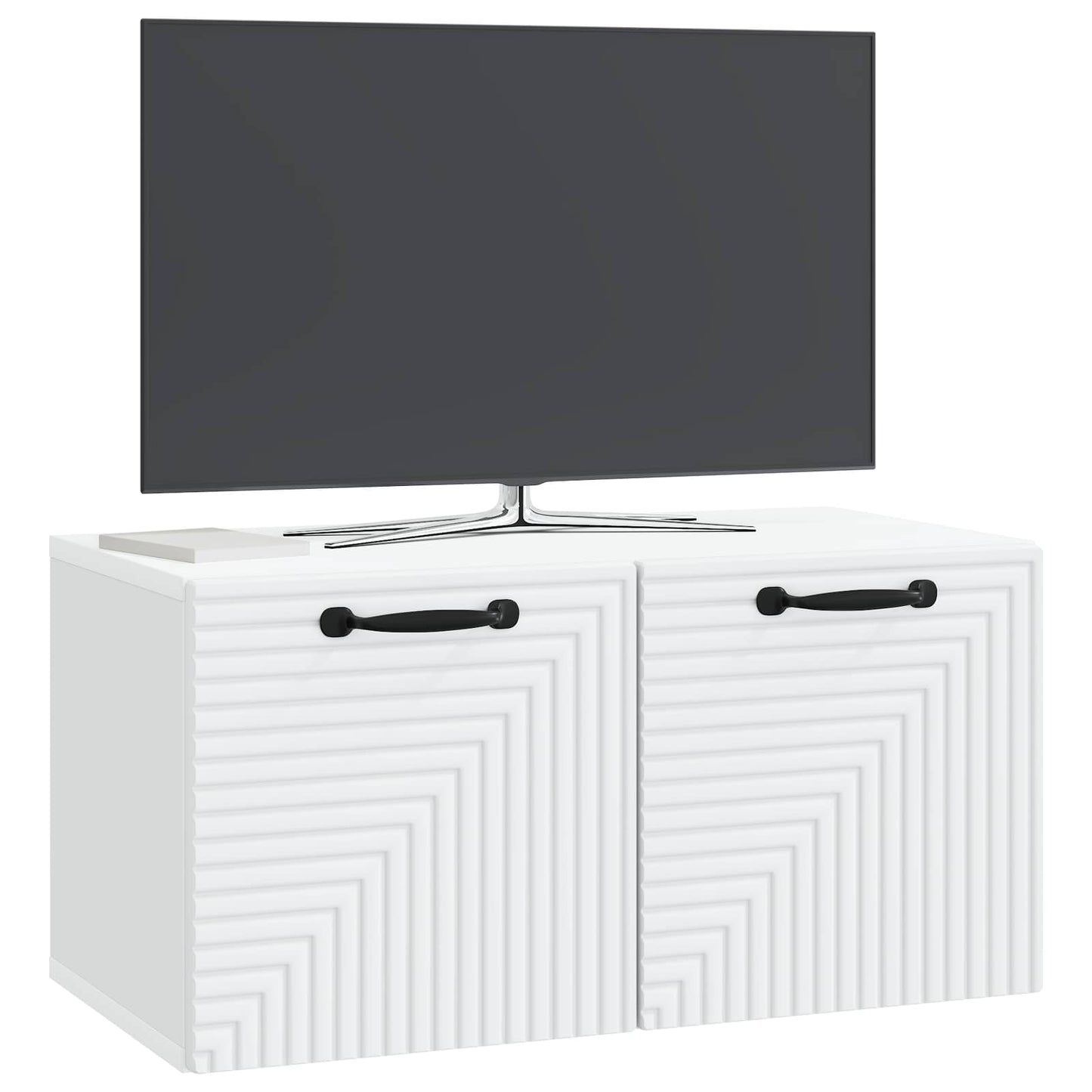 Wandbeugel TV-kast Wit 59,5 x 31 x 30 cm Bewerkt hout is nu te koop bij PeponiXL, paradijselijk wonen!