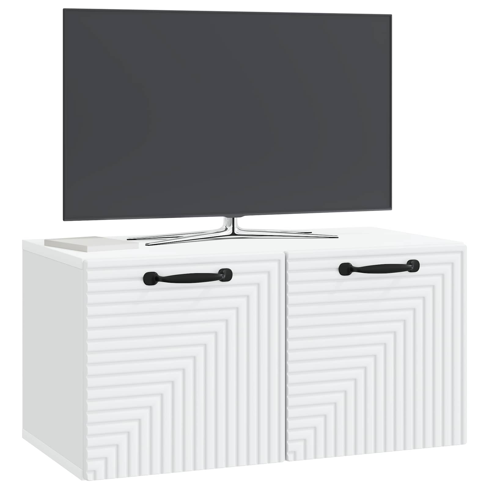 Wandbeugel TV-kast Wit 59,5 x 31 x 30 cm Bewerkt hout is nu te koop bij PeponiXL, paradijselijk wonen!