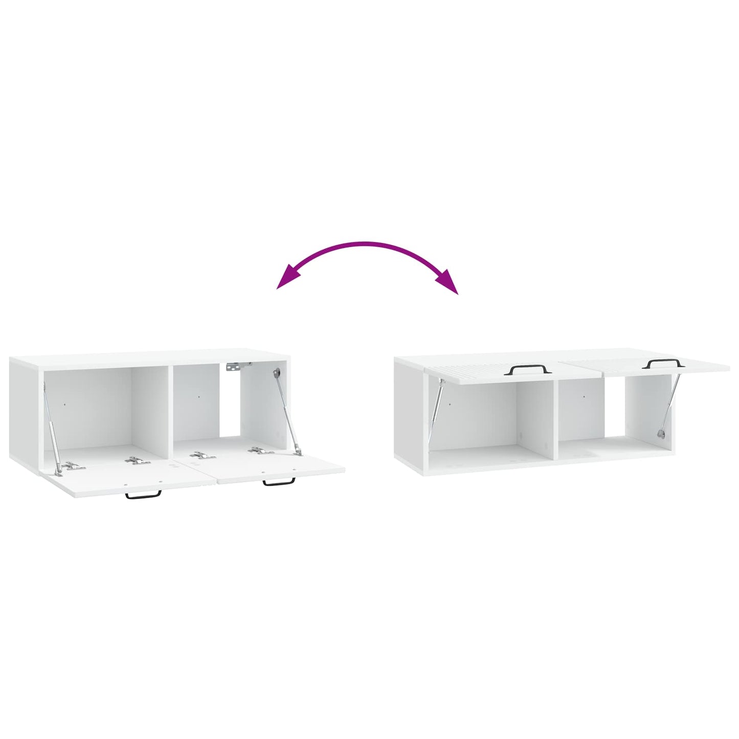 Wandbeugel TV-kast Wit 78,5 x 31 x 30 cm Bewerkt hout is nu te koop bij PeponiXL, paradijselijk wonen!
