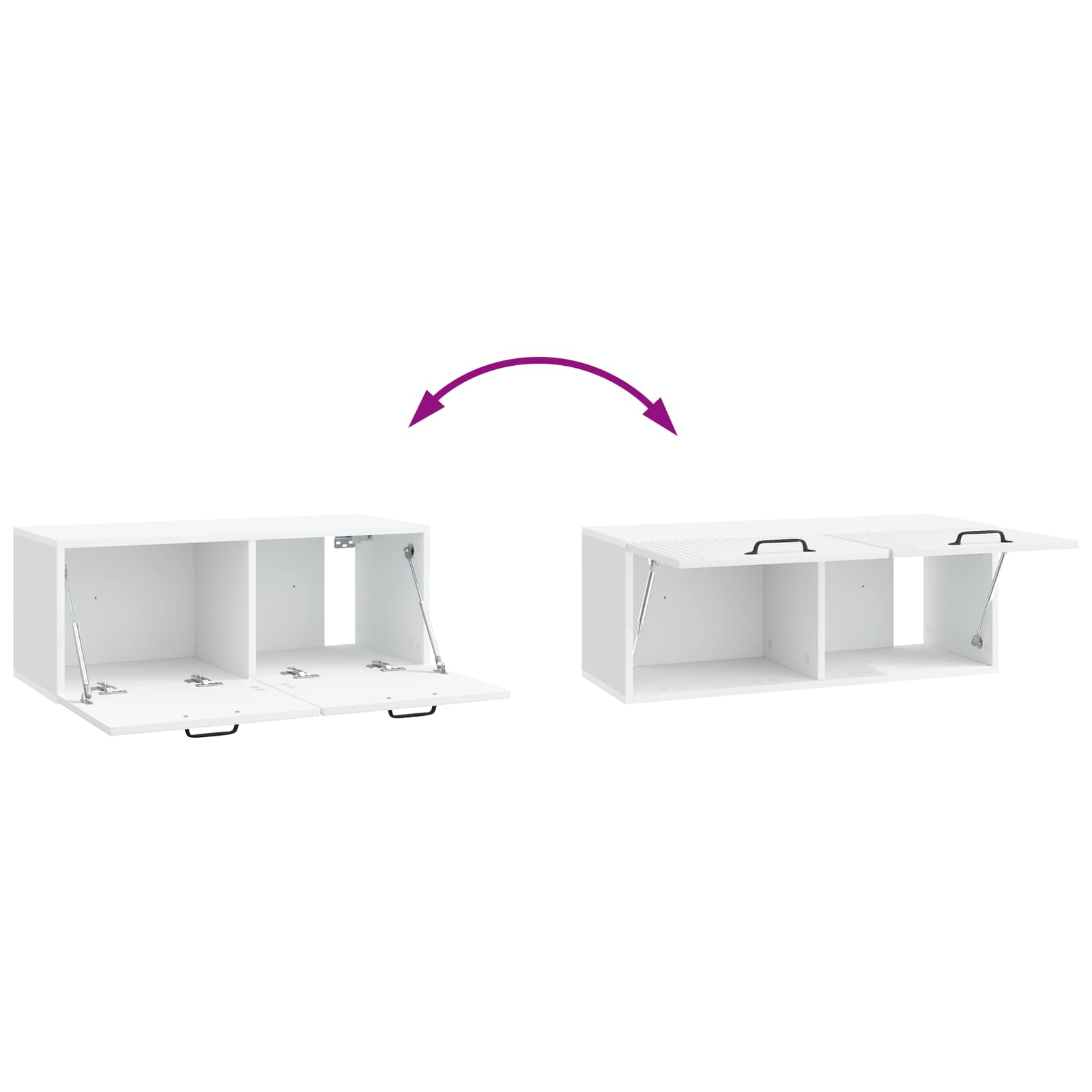 Wandbeugel TV-kast Wit 78,5 x 31 x 30 cm Bewerkt hout is nu te koop bij PeponiXL, paradijselijk wonen!