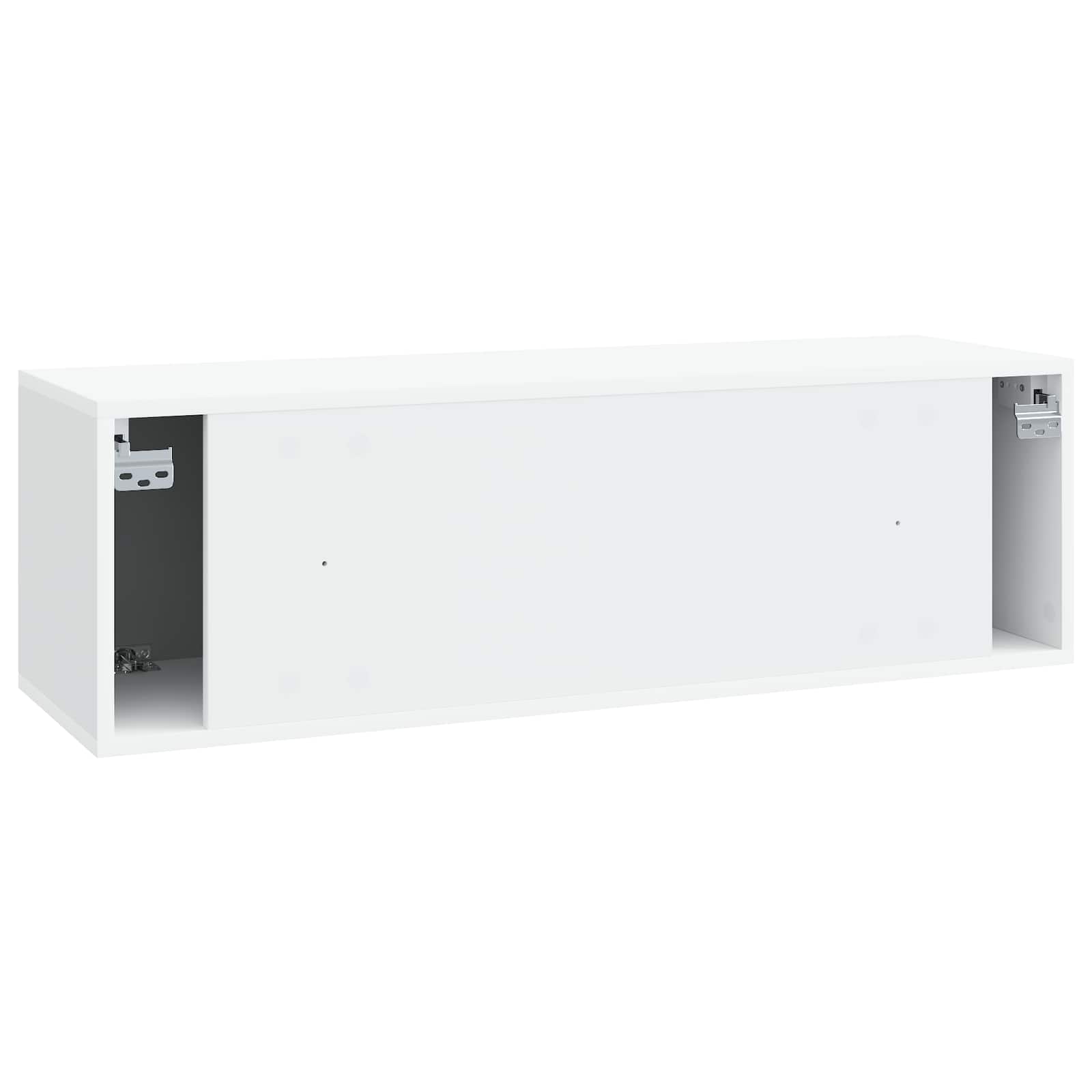 Wandbeugel TV-kast Wit 98 x 31 x 30 cm Bewerkt hout is nu te koop bij PeponiXL, paradijselijk wonen!