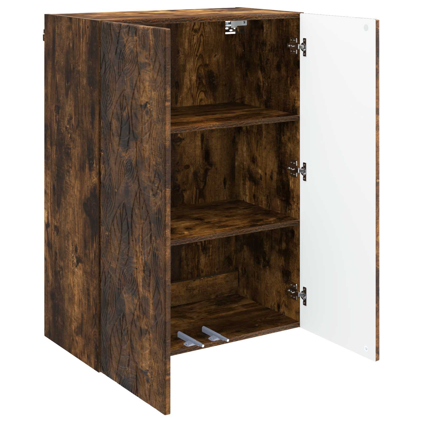 Wandkast Gerookt eiken 66 x 34,5 x 90 cm Bewerkt hout is nu te koop bij PeponiXL, paradijselijk wonen!