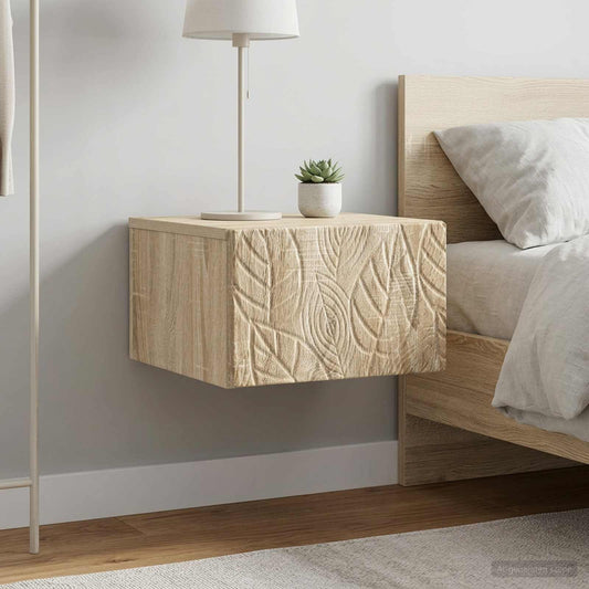 Wandmontage Zijtafel 2 pcs Sonoma Eiken 34,5 x 33 x 20 cm is nu te koop bij PeponiXL, paradijselijk wonen!