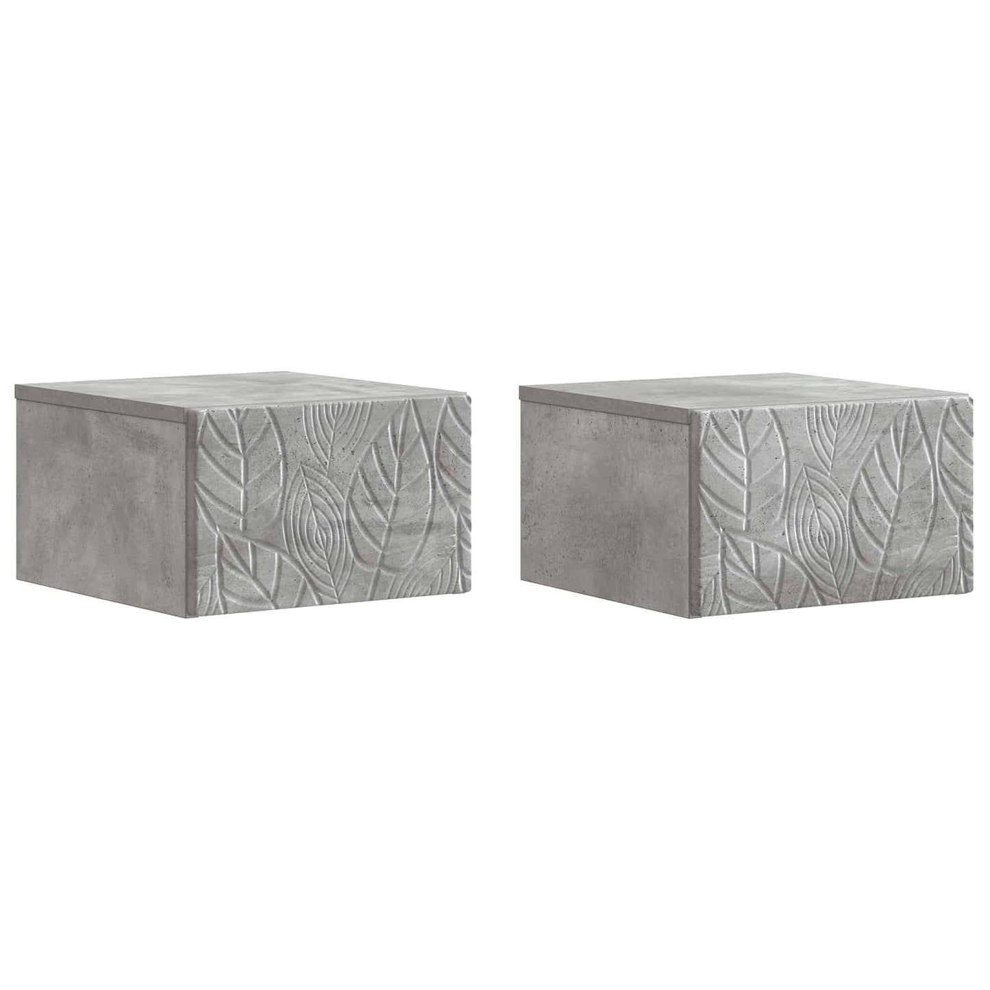 Wandmontage Zijtafel 2 pcs Betongrijs 34,5 x 33 x 20 cm is nu te koop bij PeponiXL, paradijselijk wonen!