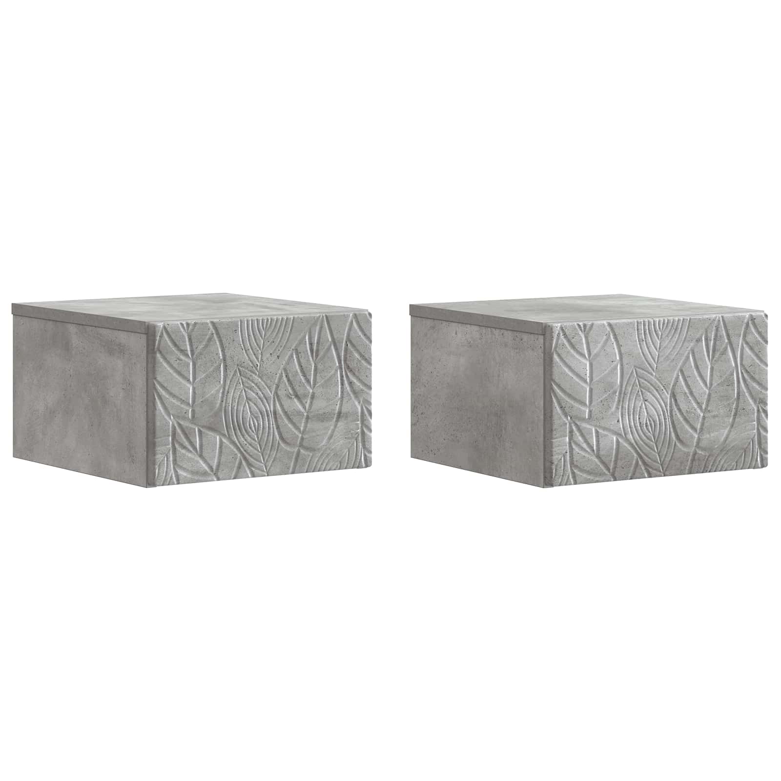 Wandmontage Zijtafel 2 pcs Betongrijs 34,5 x 33 x 20 cm is nu te koop bij PeponiXL, paradijselijk wonen!