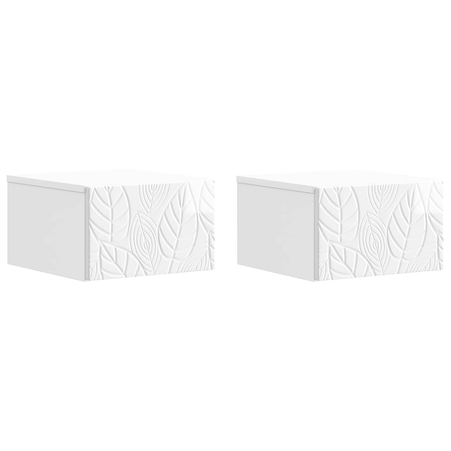 Wandmontage Zijtafel 2 pcs Hoogglans Wit 34,5 x 33 x 20 cm is nu te koop bij PeponiXL, paradijselijk wonen!