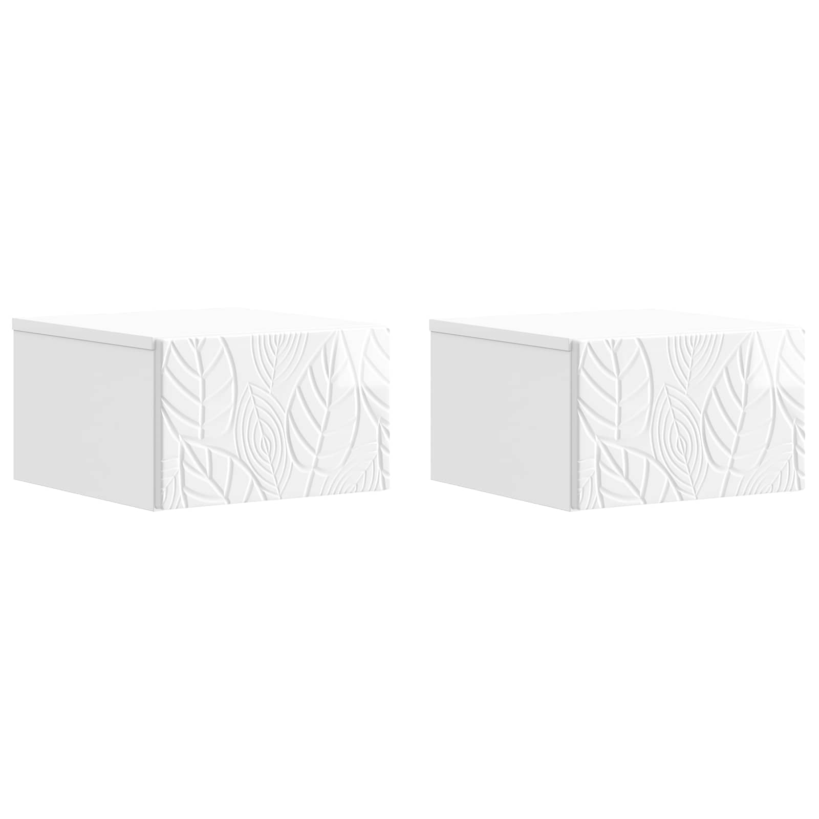 Wandmontage Zijtafel 2 pcs Hoogglans Wit 34,5 x 33 x 20 cm is nu te koop bij PeponiXL, paradijselijk wonen!