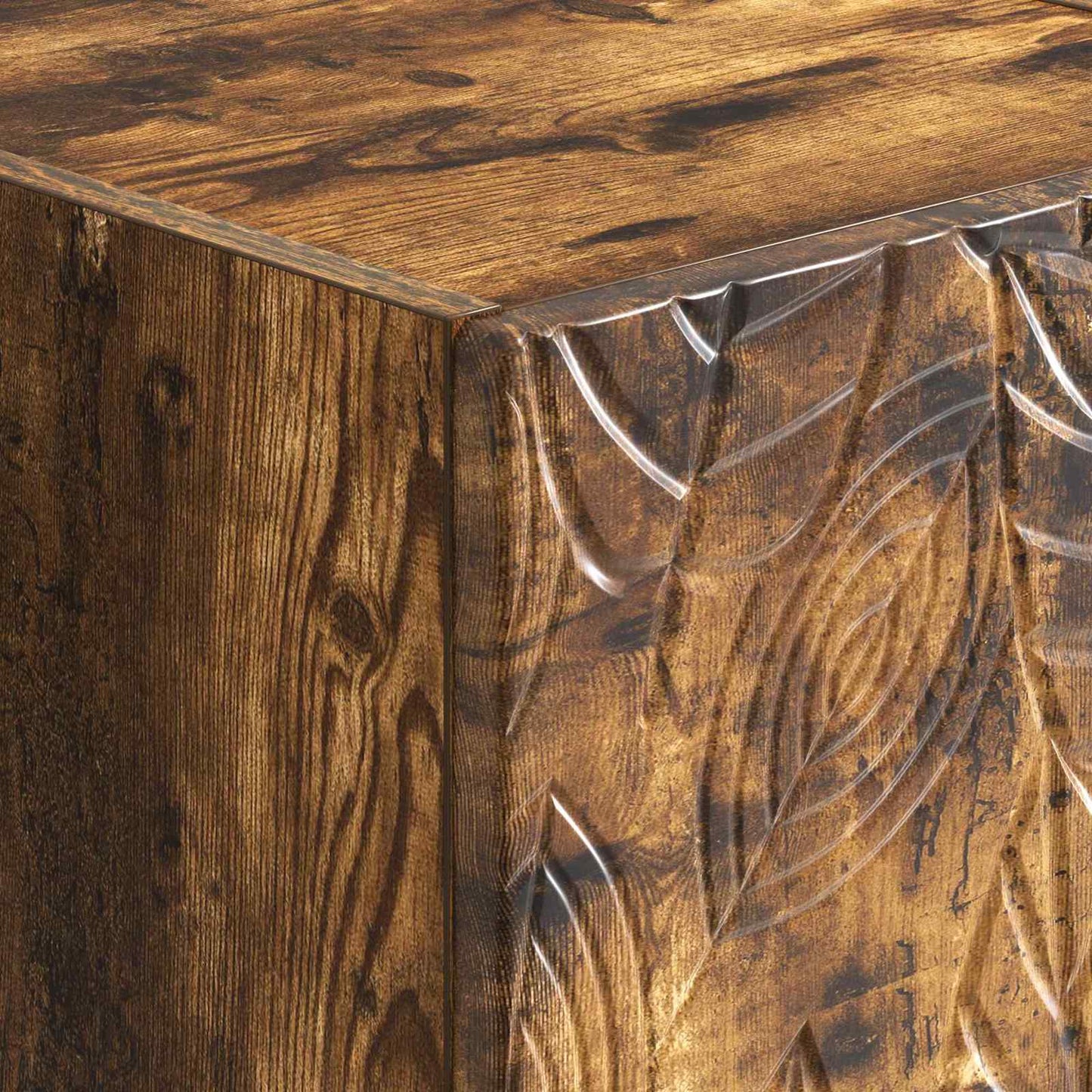 Wandmontage Zijtafel 2 pcs Gerookt eiken 34,5 x 33 x 20 cm is nu te koop bij PeponiXL, paradijselijk wonen!