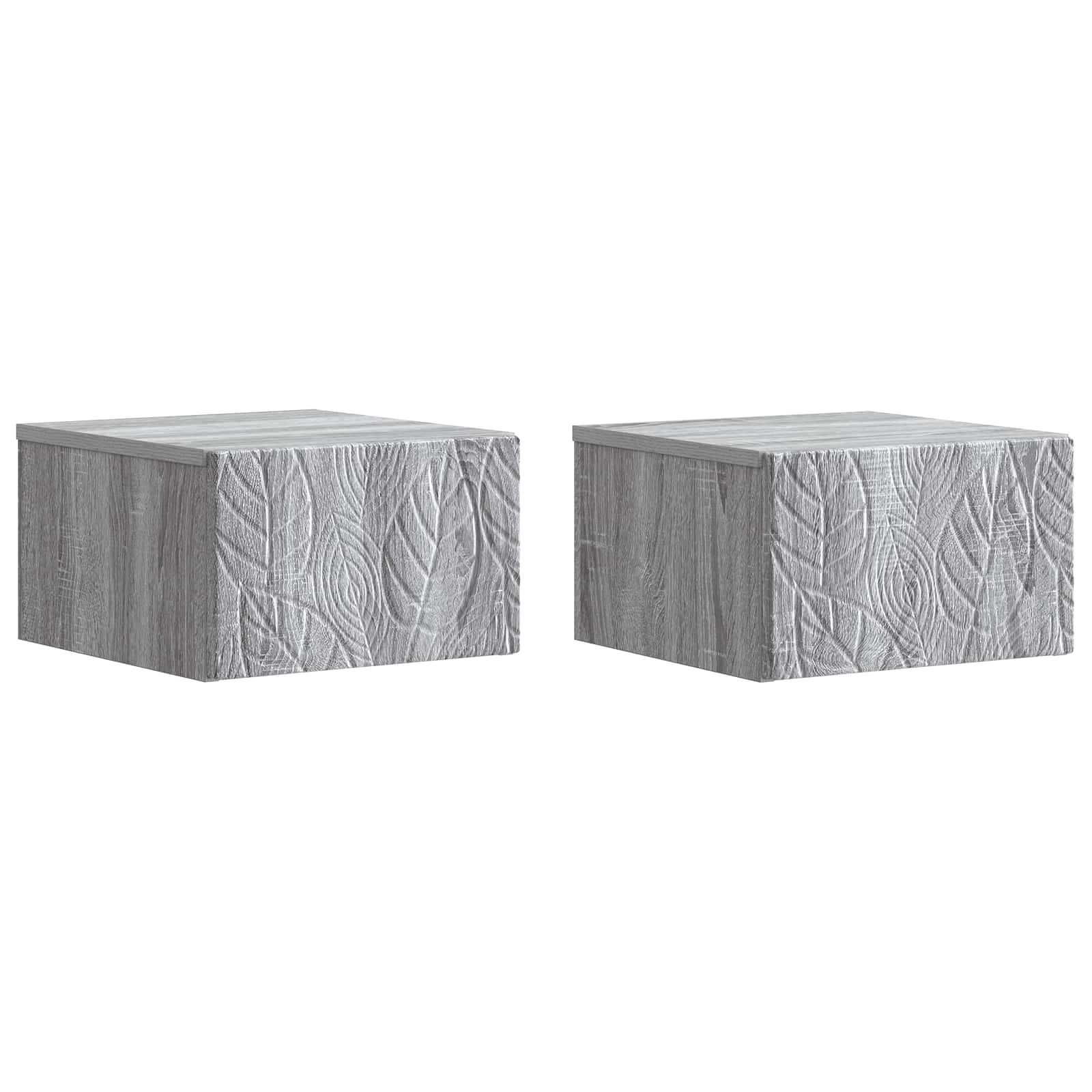 Wandmontage Zijtafel 2 pcs Grijs Sonoma 34,5 x 33 x 20 cm is nu te koop bij PeponiXL, paradijselijk wonen!