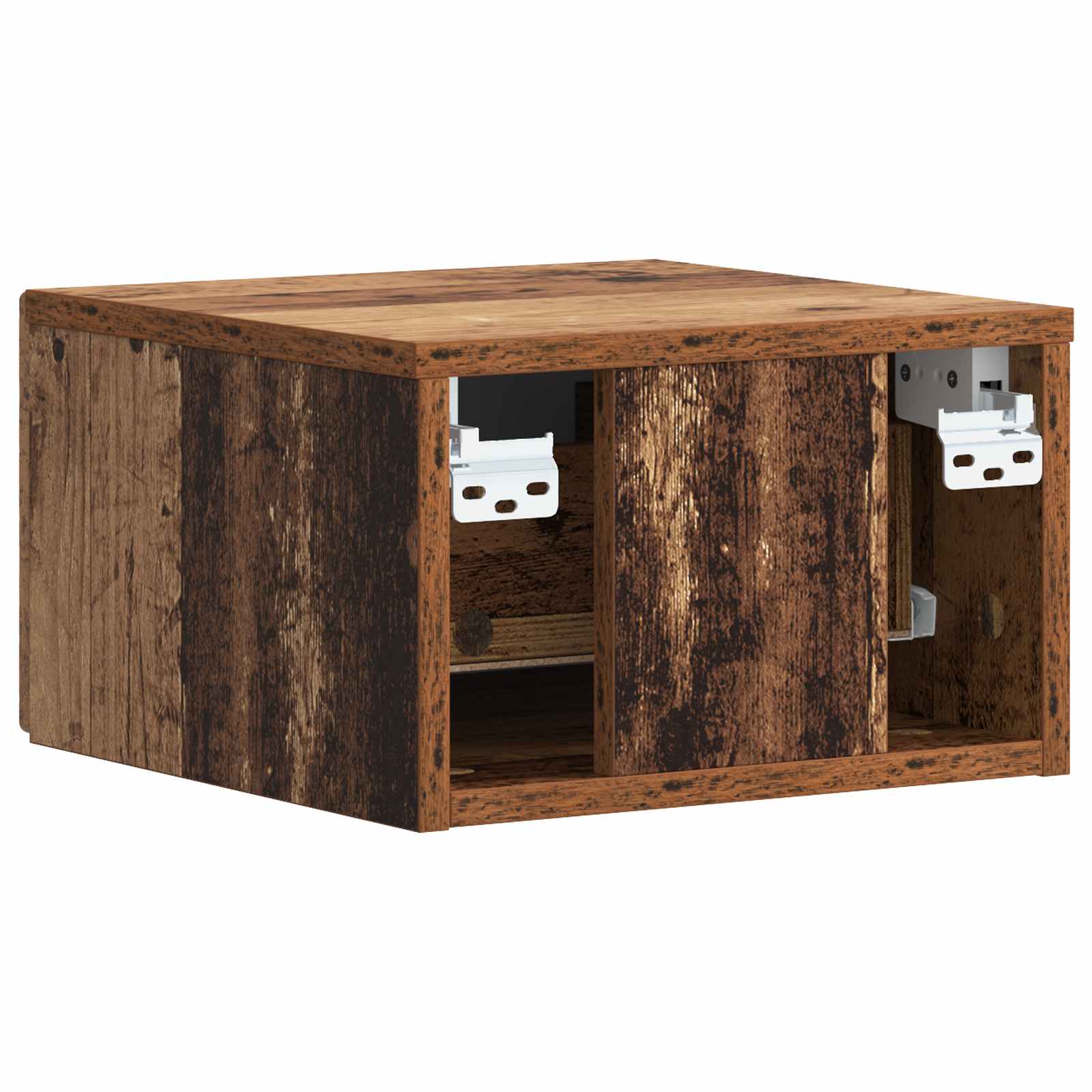 Wandmontage Zijtafel 2 pcs Oud hout 34,5 x 33 x 20 cm is nu te koop bij PeponiXL, paradijselijk wonen!