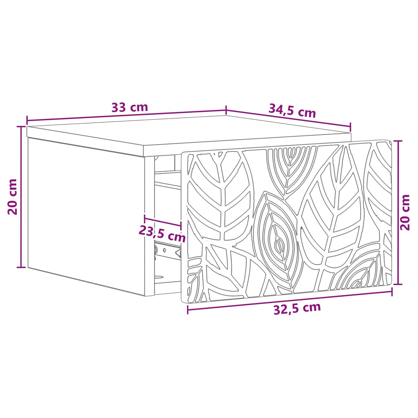 Wandmontage Zijtafel 2 pcs Oud hout 34,5 x 33 x 20 cm is nu te koop bij PeponiXL, paradijselijk wonen!
