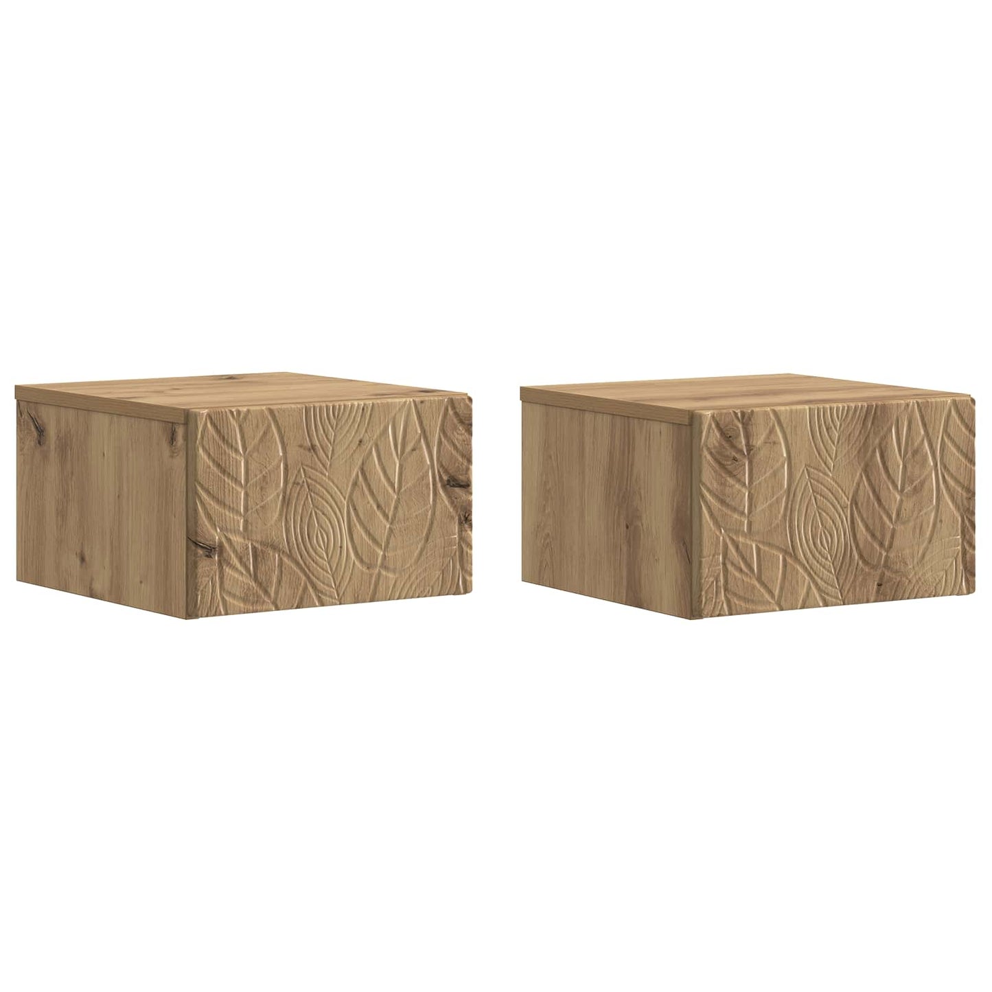 Wandmontage Zijtafel 2 pcs Artisanaal eiken 34,5 x 33 x 20 cm is nu te koop bij PeponiXL, paradijselijk wonen!