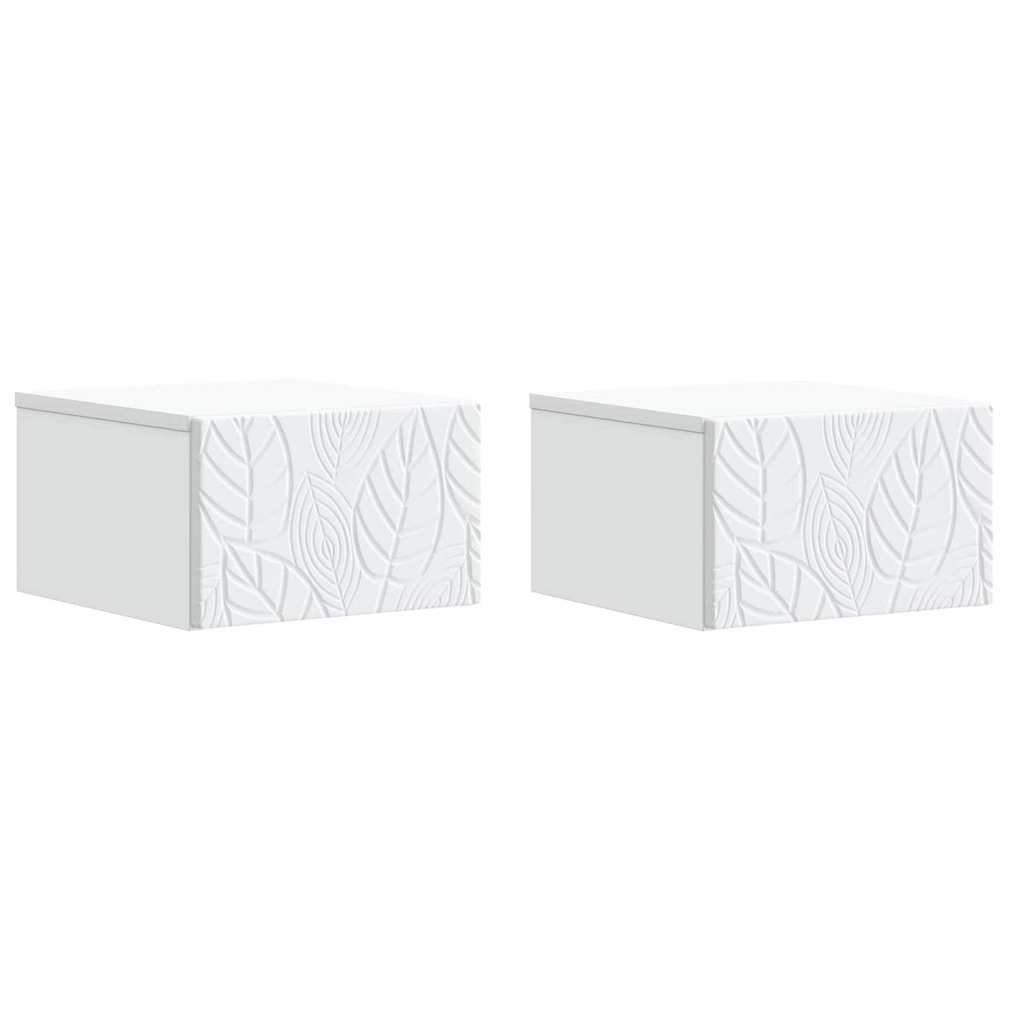Wandbeugel Bedkast 2 pcs Wit 49 x 34,5 x 20 cm Bewerkt hout is nu te koop bij PeponiXL, paradijselijk wonen!