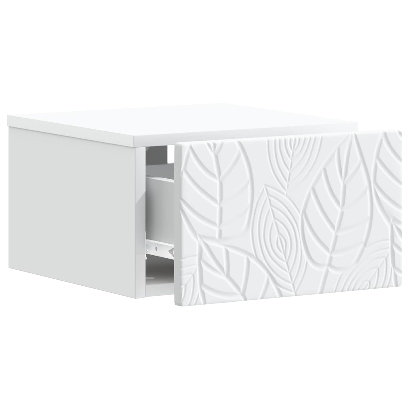 Wandbeugel Bedkast 2 pcs Wit 49 x 34,5 x 20 cm Bewerkt hout is nu te koop bij PeponiXL, paradijselijk wonen!