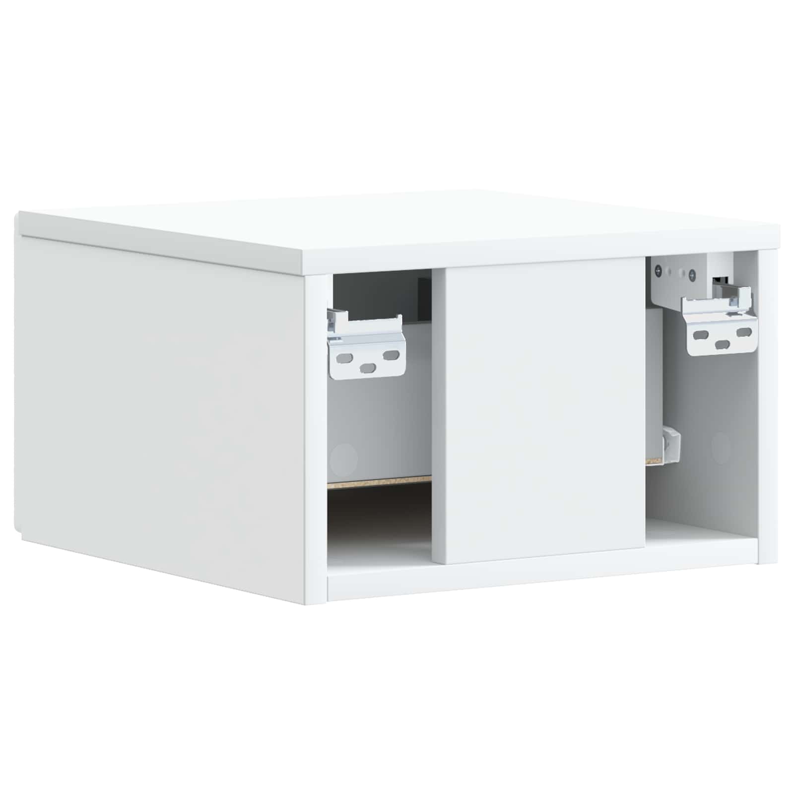 Wandbeugel Bedkast 2 pcs Wit 49 x 34,5 x 20 cm Bewerkt hout is nu te koop bij PeponiXL, paradijselijk wonen!