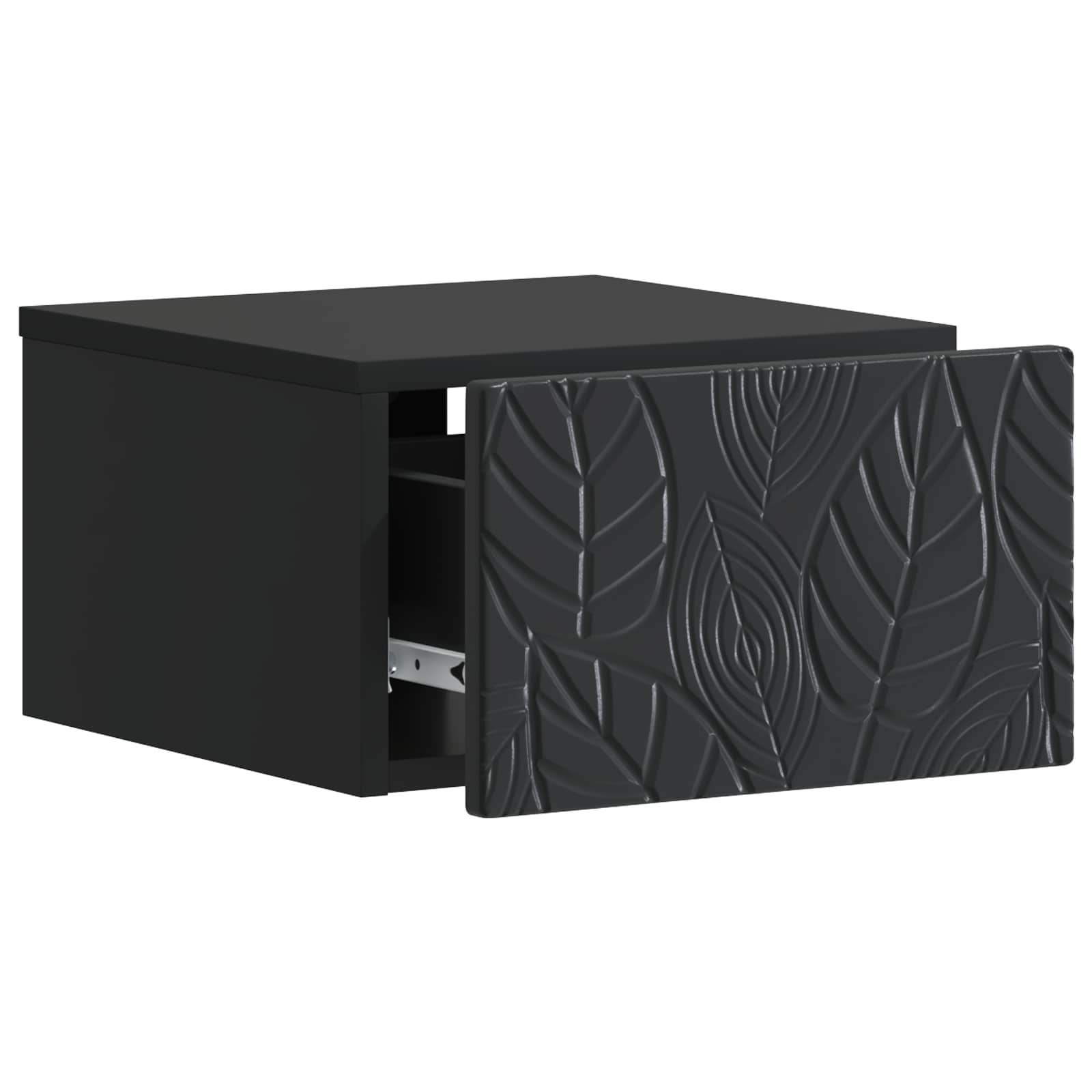 Wandbeugel Bedkast Zwart 49 x 34,5 x 20 cm Bewerkt hout is nu te koop bij PeponiXL, paradijselijk wonen!