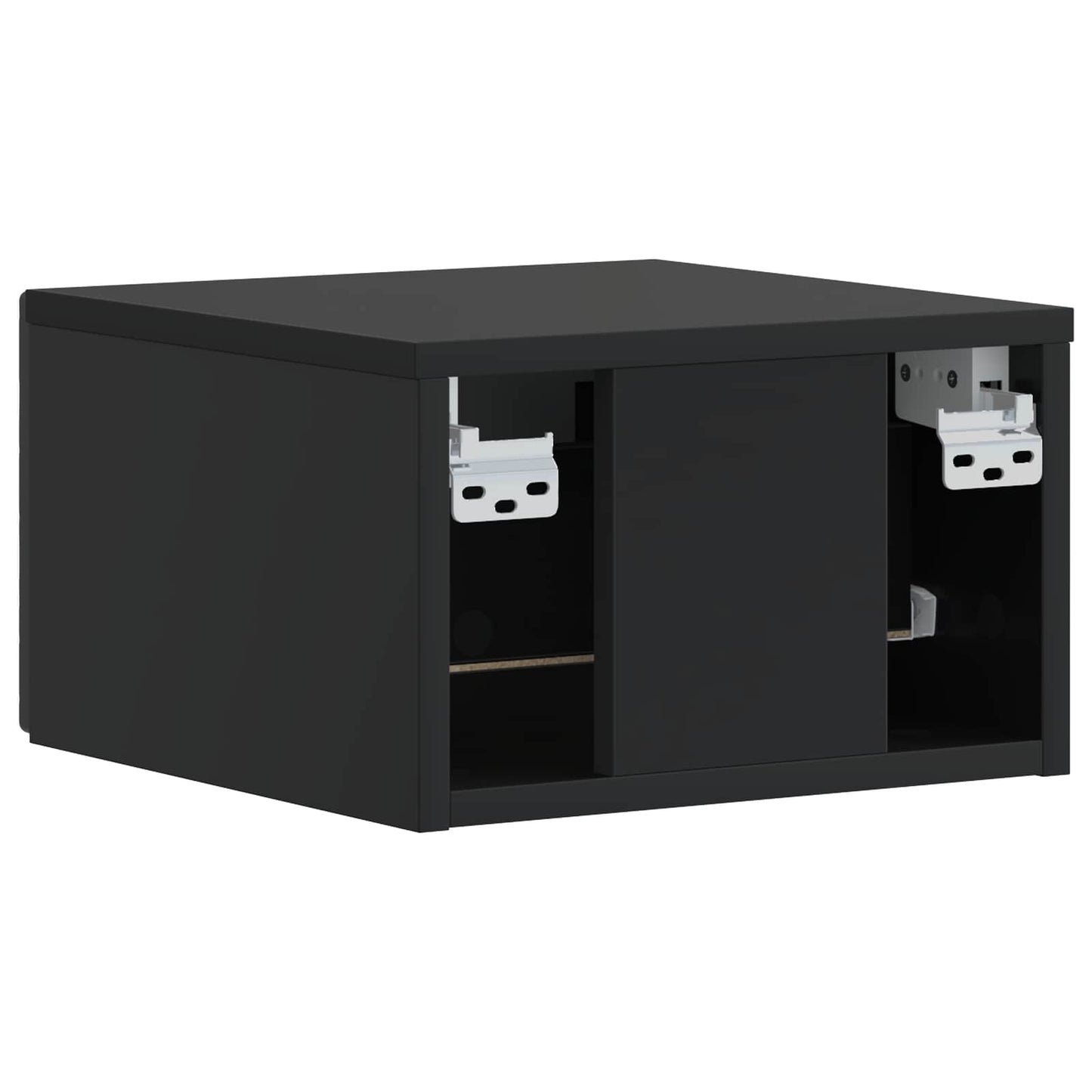Wandbeugel Bedkast Zwart 49 x 34,5 x 20 cm Bewerkt hout is nu te koop bij PeponiXL, paradijselijk wonen!