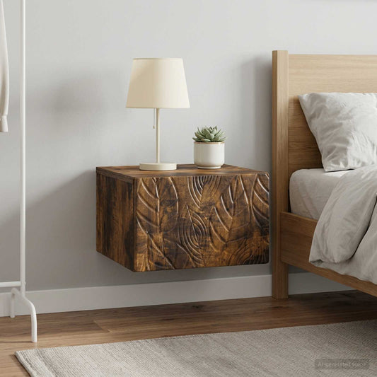 Wandbeugel Bedkast 2 pcs Gerookt eiken 49 x 34,5 x 20 cm is nu te koop bij PeponiXL, paradijselijk wonen!