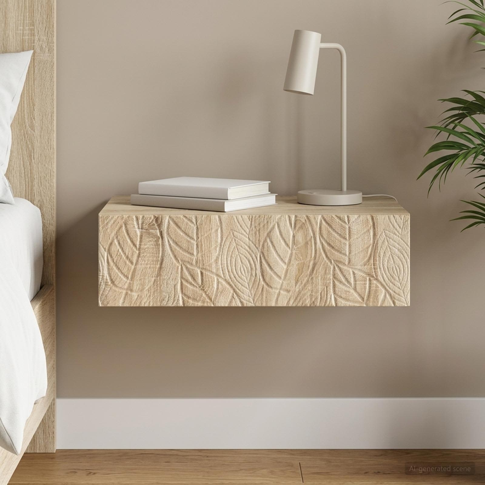 Wandmontage Zijtafel Sonoma Eiken 59 x 34,5 x 17 cm is nu te koop bij PeponiXL, paradijselijk wonen!