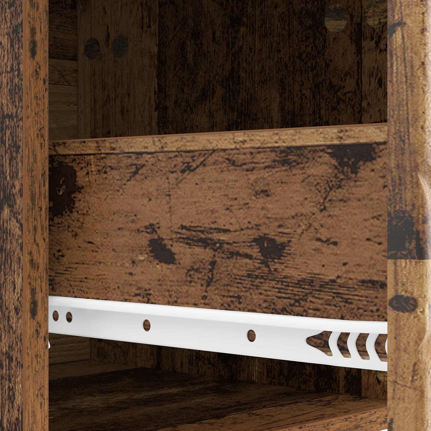 Wandmontage Zijtafel Oud hout 59 x 34,5 x 17 cm Bewerkt hout is nu te koop bij PeponiXL, paradijselijk wonen!