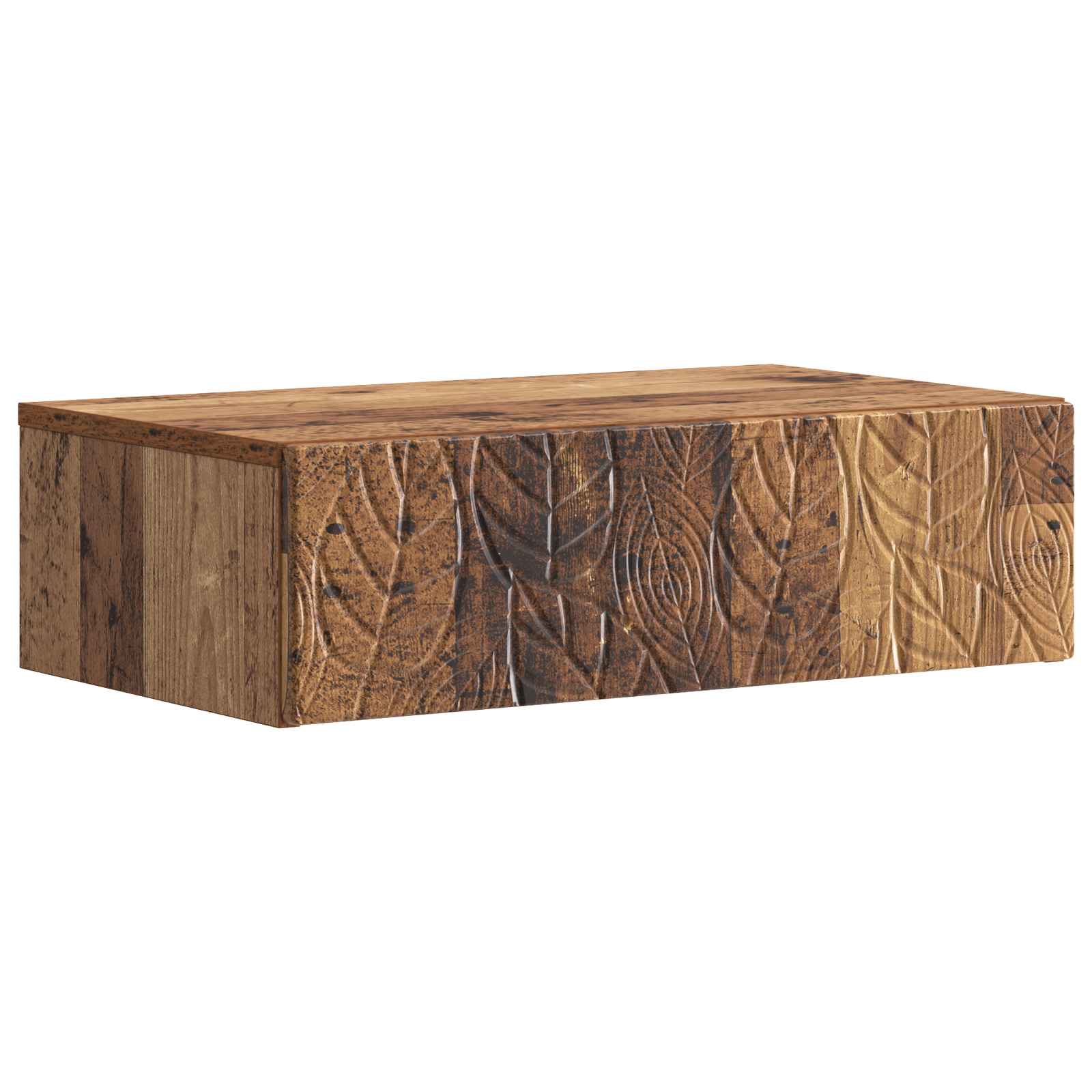Wandmontage Zijtafel Oud hout 59 x 34,5 x 17 cm Bewerkt hout is nu te koop bij PeponiXL, paradijselijk wonen!