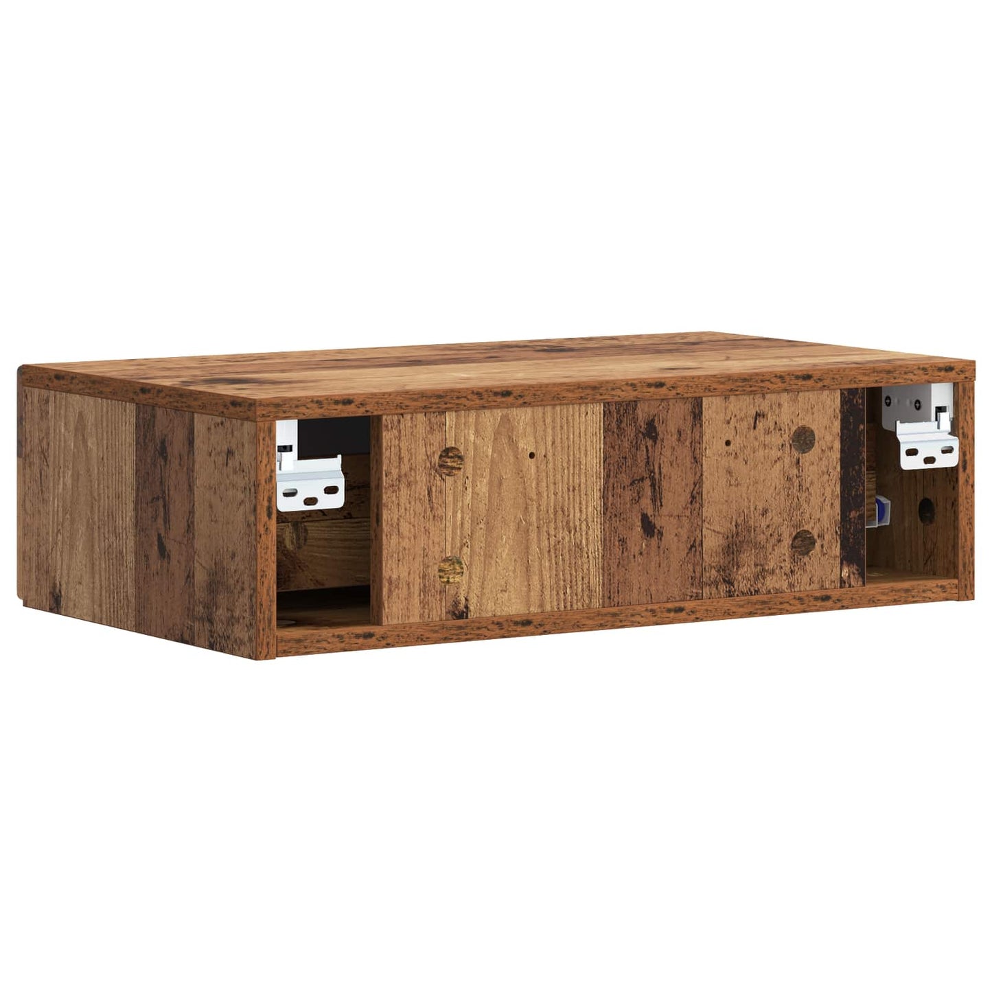 Wandmontage Zijtafel Oud hout 59 x 34,5 x 17 cm Bewerkt hout is nu te koop bij PeponiXL, paradijselijk wonen!