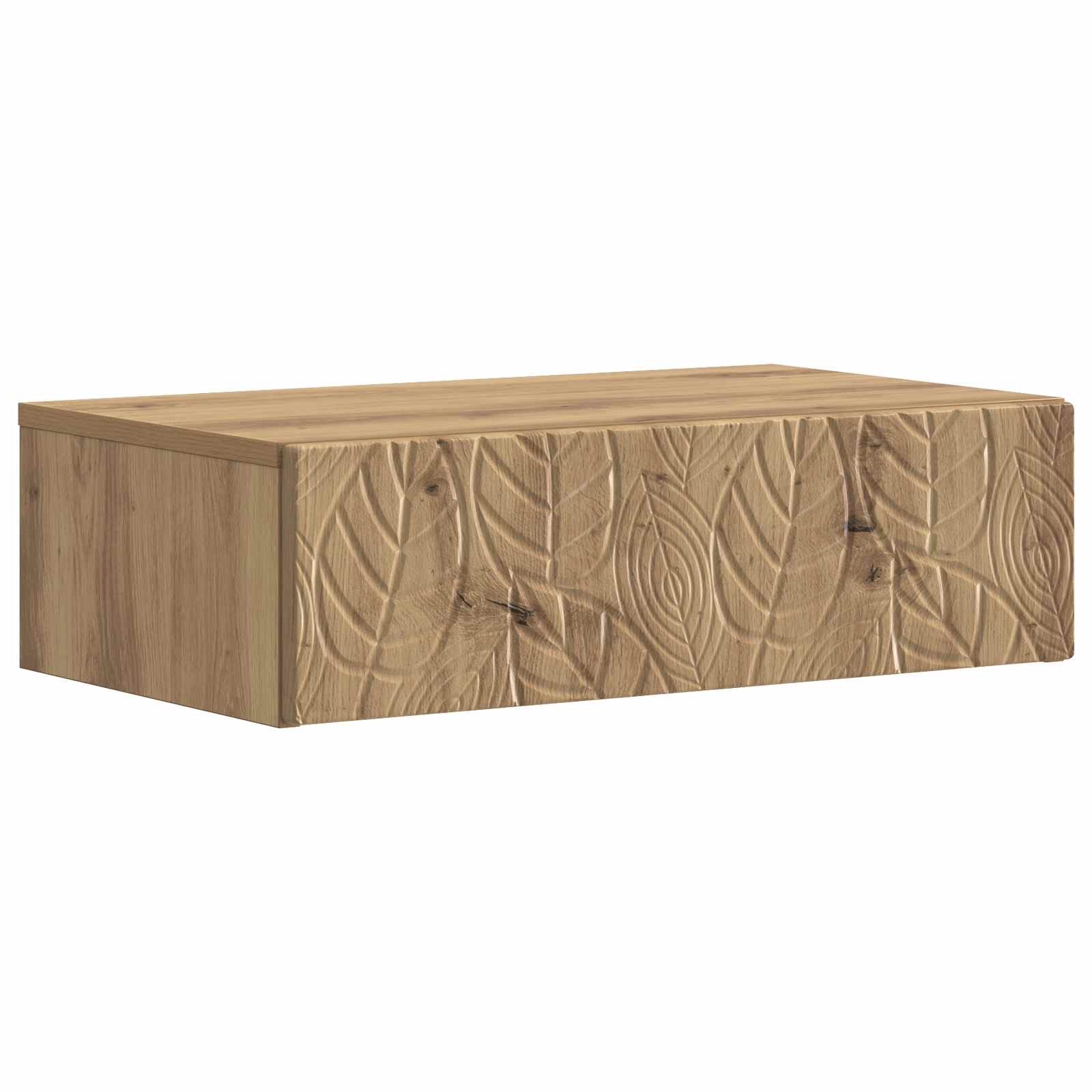 Wandmontage Zijtafel Artisanaal eiken 59 x 34,5 x 17 cm is nu te koop bij PeponiXL, paradijselijk wonen!