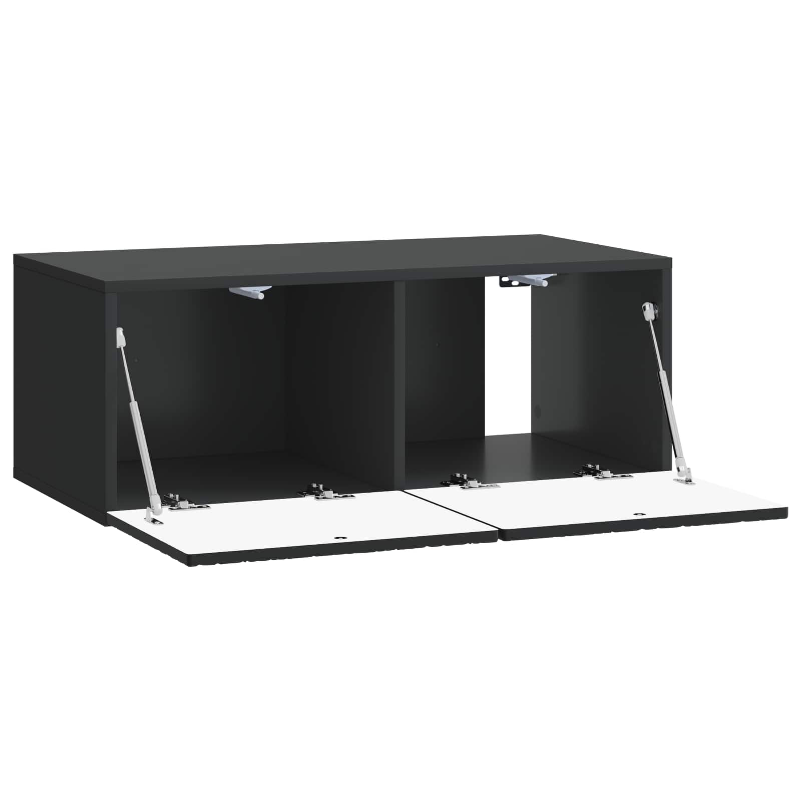 Wandbeugel TV-kast 59,5 x 41 x 30 cm Zwart Bewerkt hout is nu te koop bij PeponiXL, paradijselijk wonen!