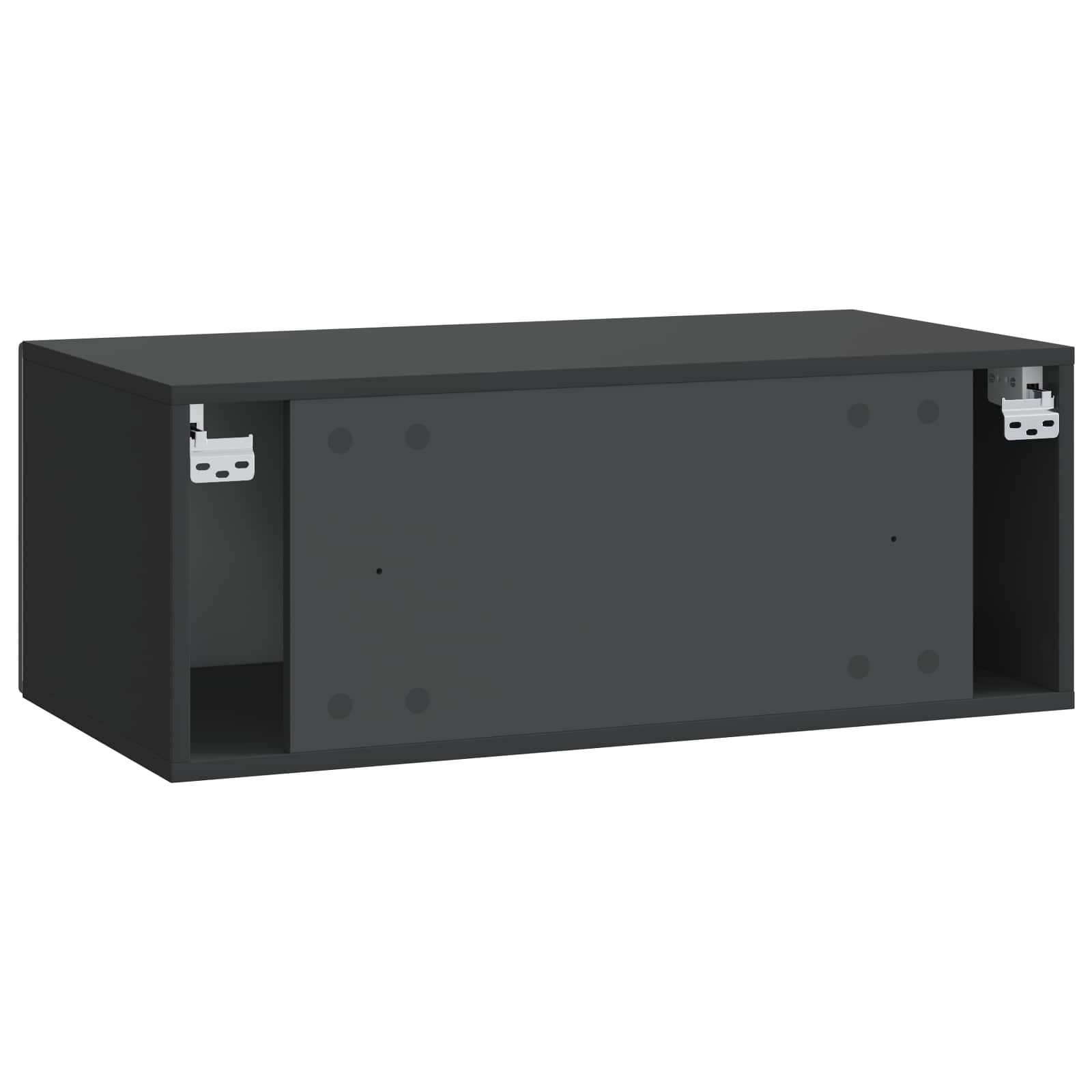 Wandbeugel TV-kast 59,5 x 41 x 30 cm Zwart Bewerkt hout is nu te koop bij PeponiXL, paradijselijk wonen!