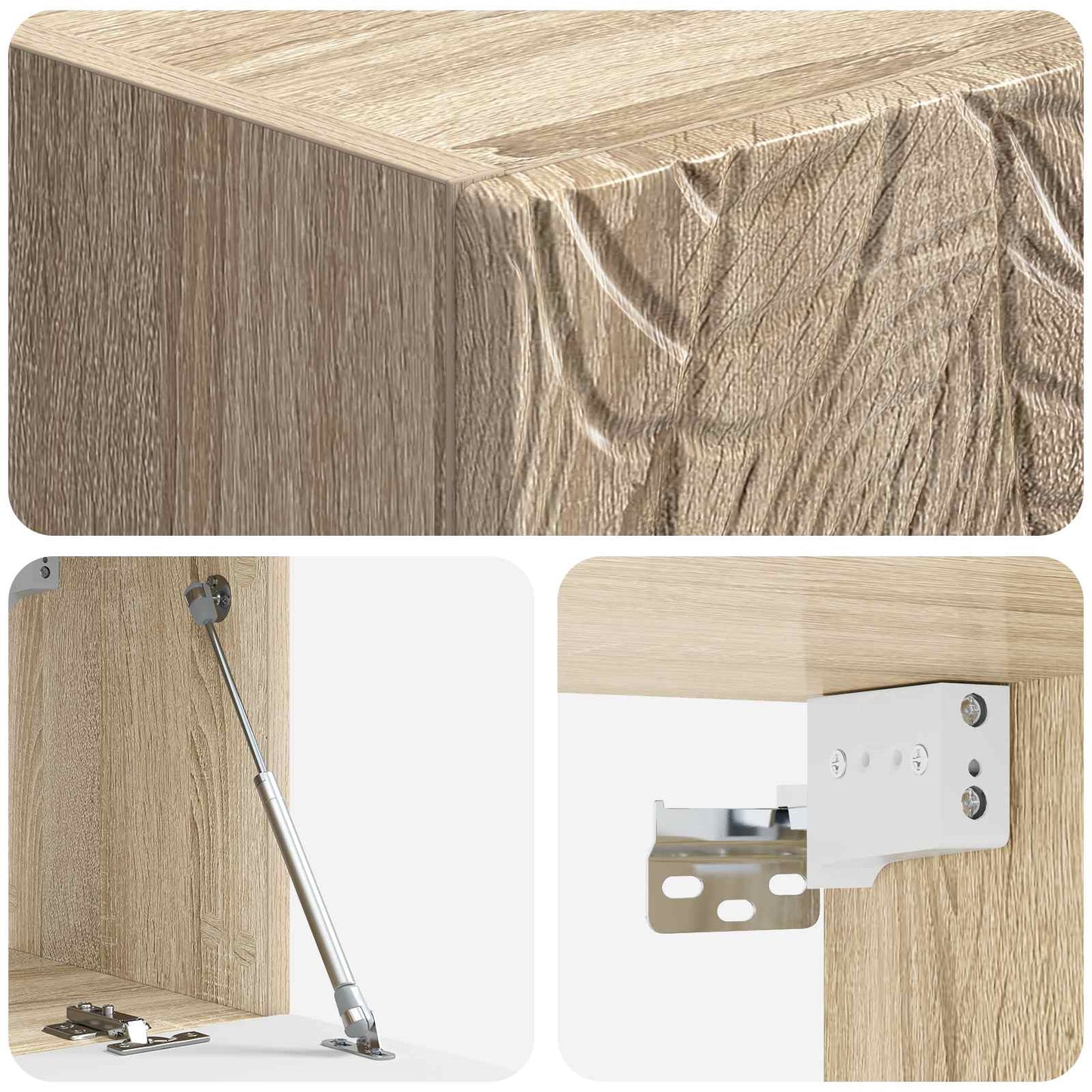 Wandbeugel TV-kast 59,5 x 41 x 30 cm Sonoma Eiken Bewerkt hout is nu te koop bij PeponiXL, paradijselijk wonen!