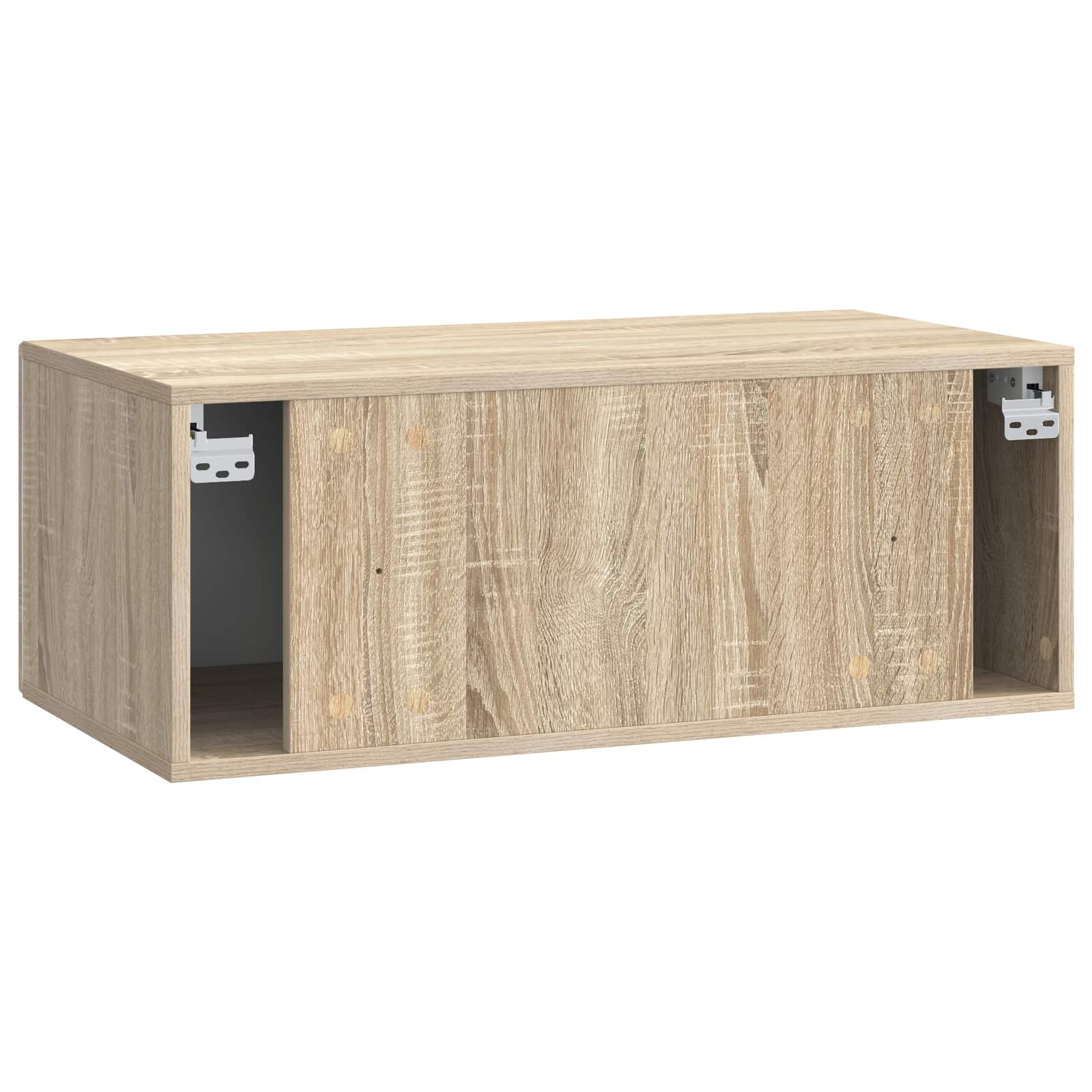 Wandbeugel TV-kast 59,5 x 41 x 30 cm Sonoma Eiken Bewerkt hout is nu te koop bij PeponiXL, paradijselijk wonen!