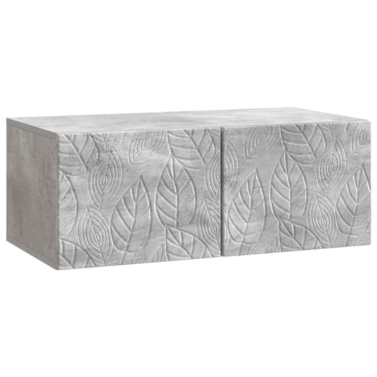 Wandbeugel TV-kast 59,5 x 41 x 30 cm Betongrijs Bewerkt hout is nu te koop bij PeponiXL, paradijselijk wonen!