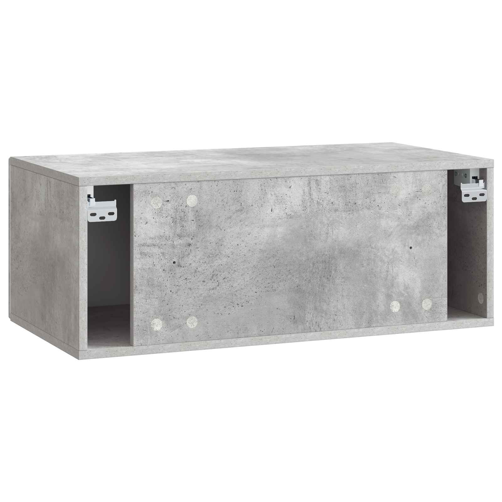 Wandbeugel TV-kast 59,5 x 41 x 30 cm Betongrijs Bewerkt hout is nu te koop bij PeponiXL, paradijselijk wonen!