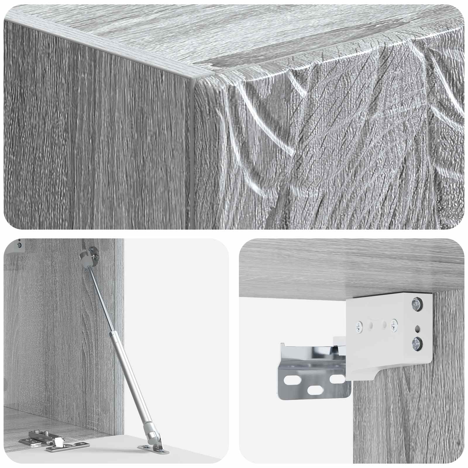 Wandbeugel TV-kast 59,5 x 41 x 30 cm Grijs Sonoma Bewerkt hout is nu te koop bij PeponiXL, paradijselijk wonen!