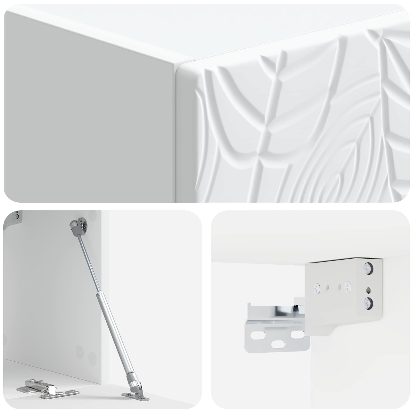Wandbeugel TV-kast 78,5 x 31 cm Wit Bewerkt hout Wandgemonteerd is nu te koop bij PeponiXL, paradijselijk wonen!