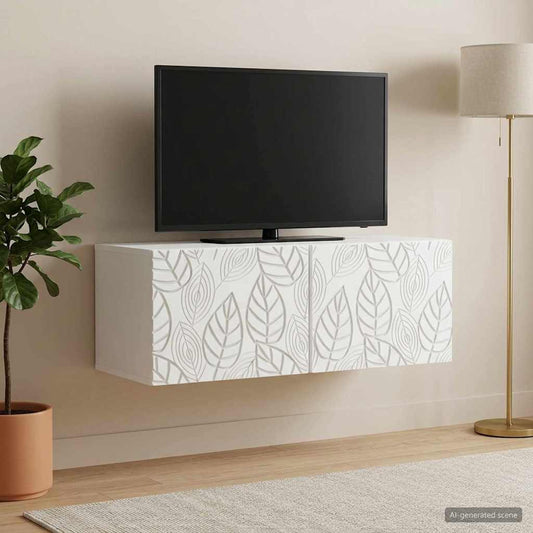 Wandbeugel TV-kast 78,5 x 31 cm Wit Bewerkt hout Wandgemonteerd is nu te koop bij PeponiXL, paradijselijk wonen!