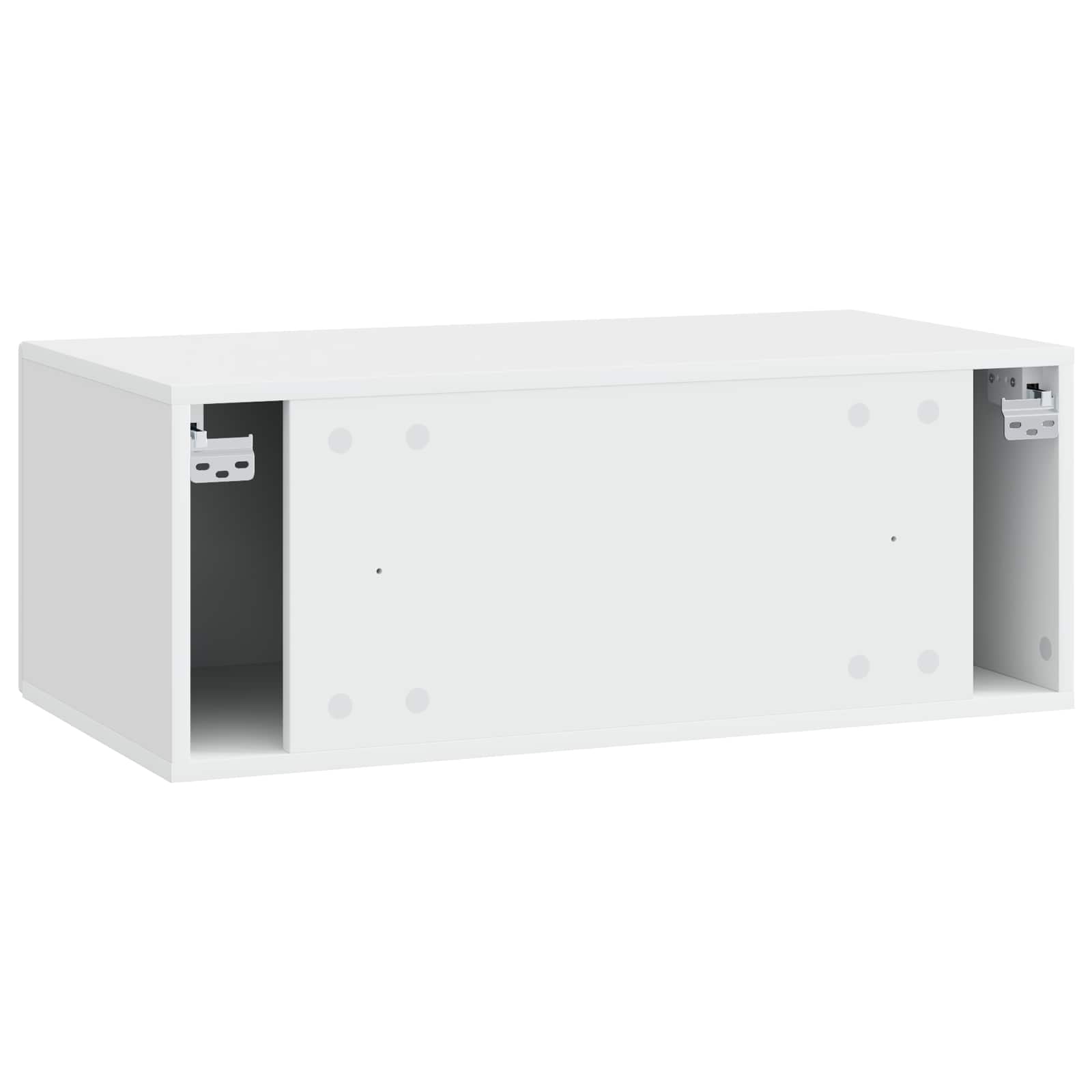 Wandbeugel TV-kast 78,5 x 31 cm Wit Bewerkt hout Wandgemonteerd is nu te koop bij PeponiXL, paradijselijk wonen!