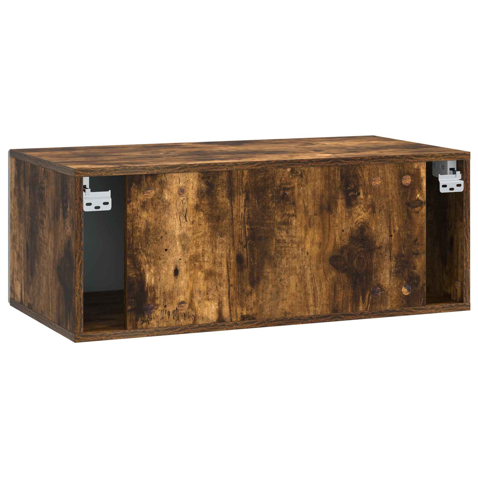 Wandbeugel TV-kast 98 x 31 cm Gerookt eiken Bewerkt hout is nu te koop bij PeponiXL, paradijselijk wonen!
