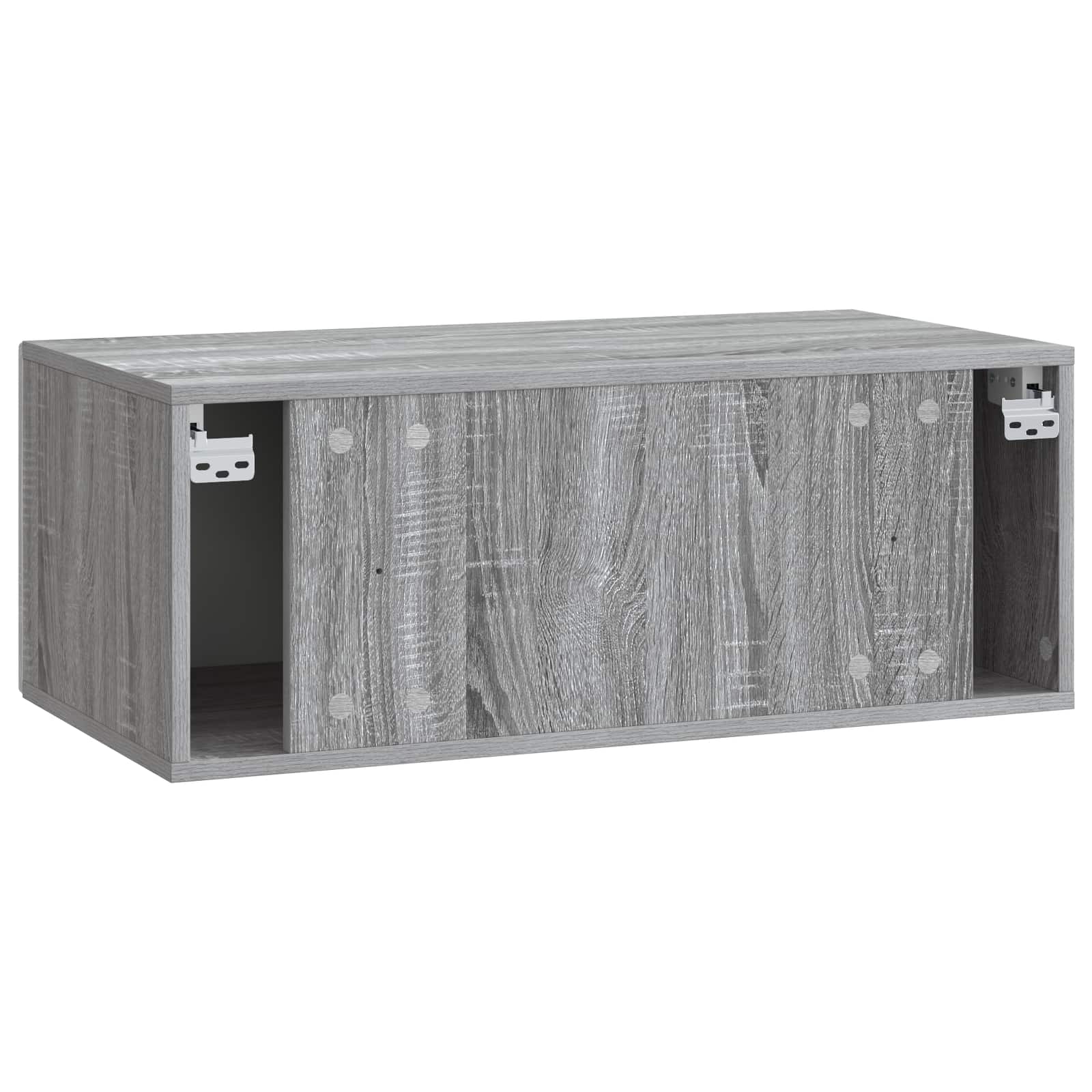 Wandbeugel TV-kast 98 x 31 cm Grijs Sonoma Bewerkt hout is nu te koop bij PeponiXL, paradijselijk wonen!